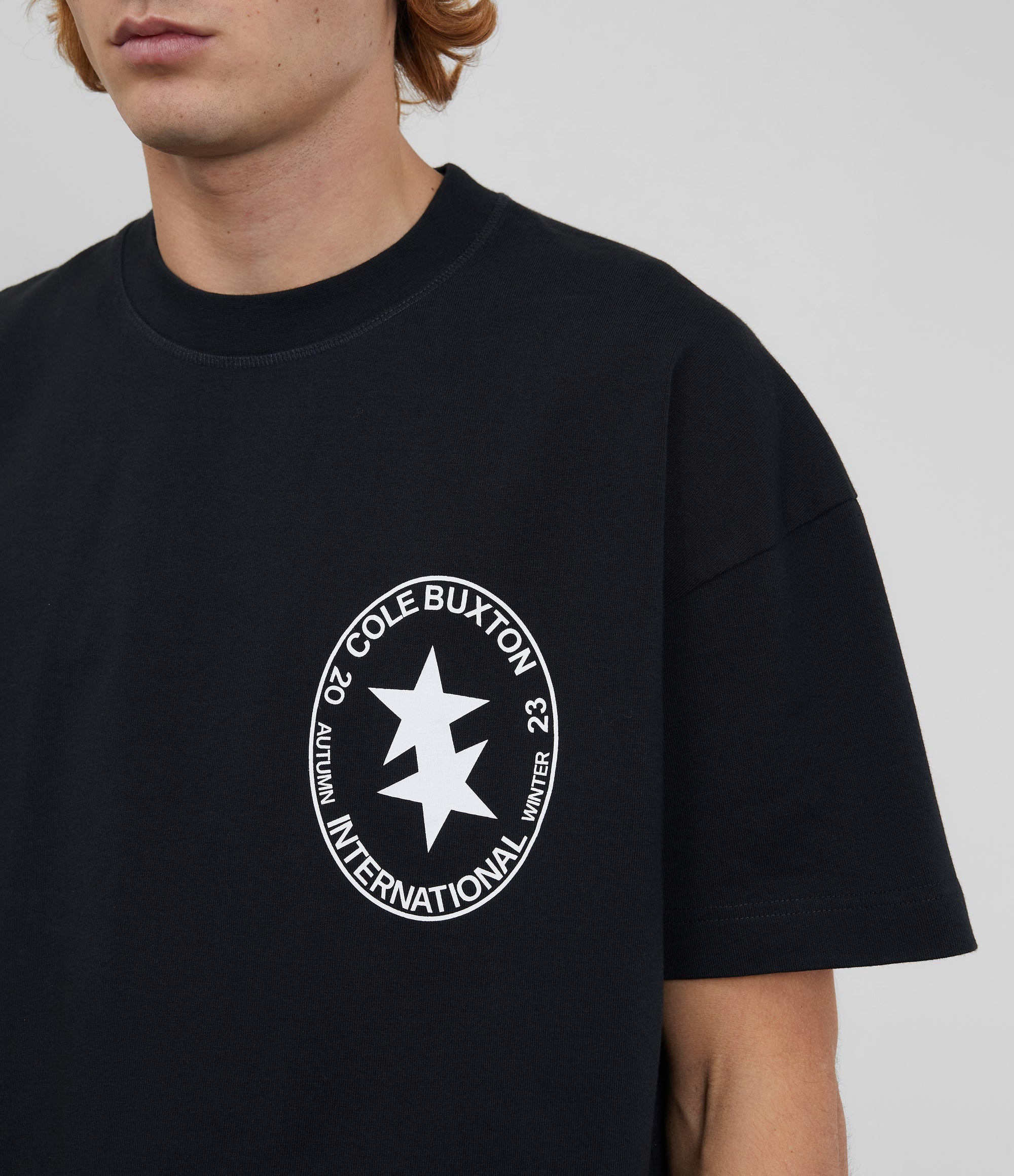 Cole Buxton | International Crest T-Shirt | Mens | Cotton | Vintage Black