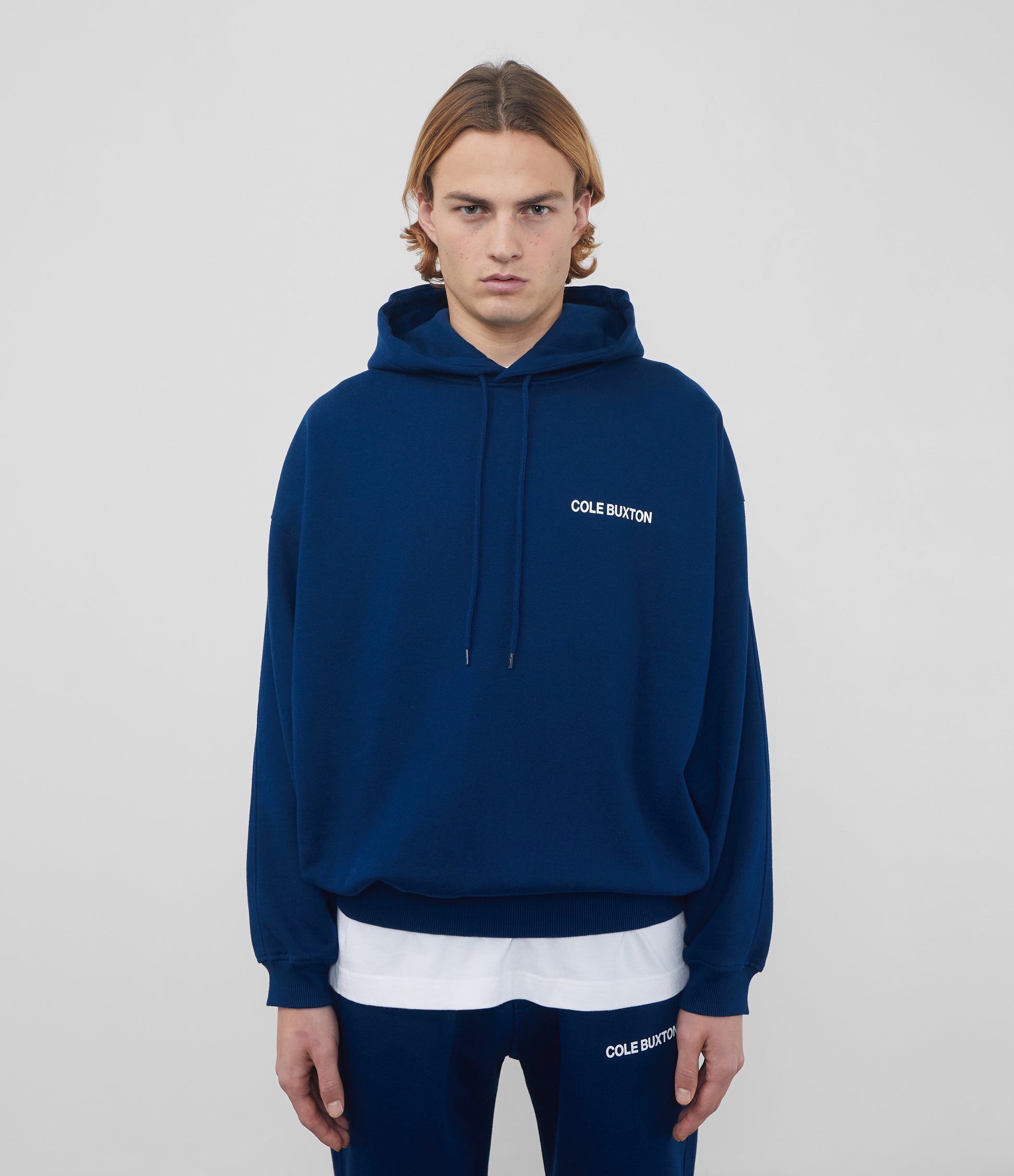 Cole Buxton | Sportswear Hoodie | Mens | Cotton | Navy Blue