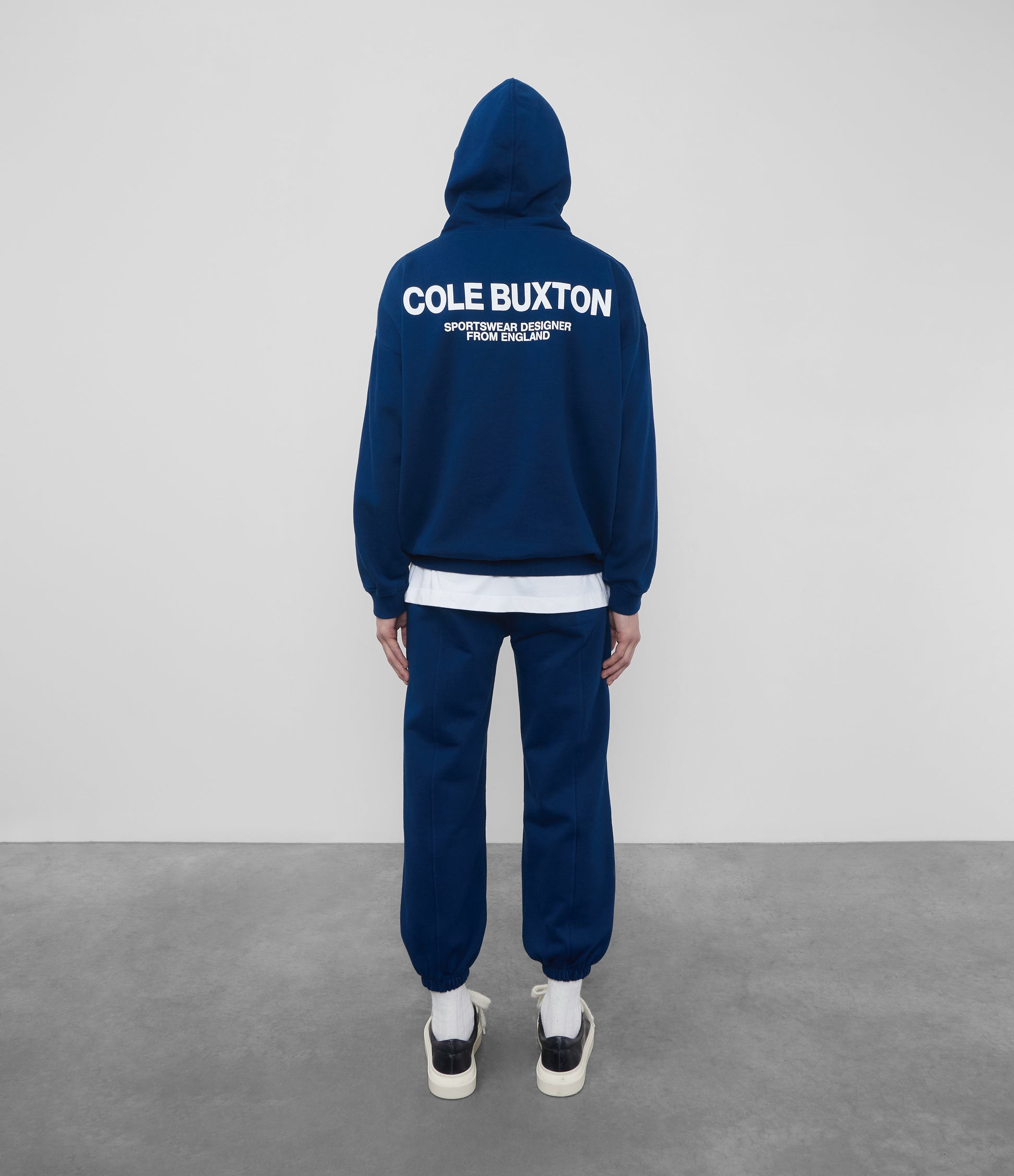 Cole Buxton | Sportswear Hoodie | Mens | Cotton | Navy Blue
