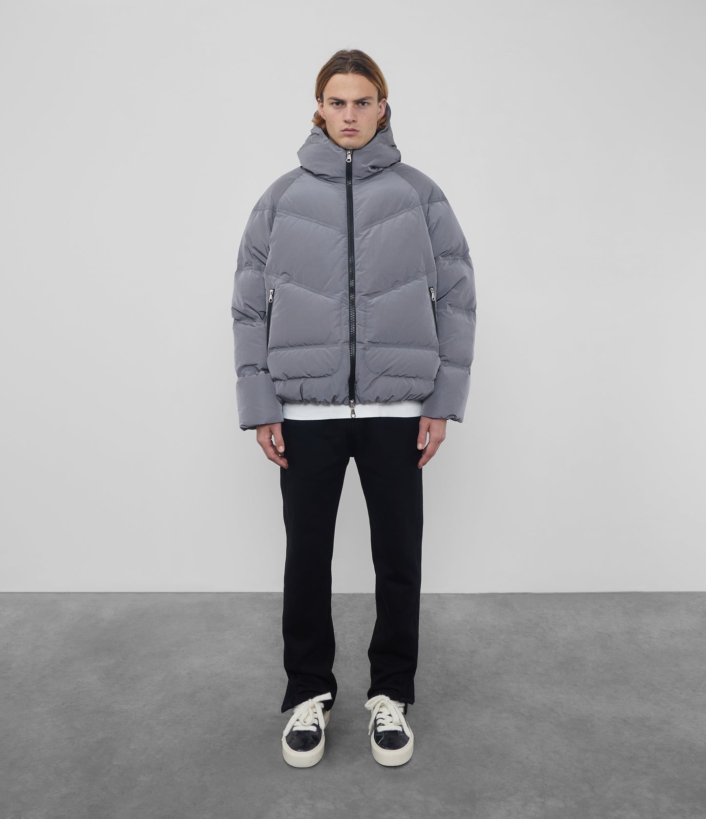 NYLON HOODED INSULATED JACKET