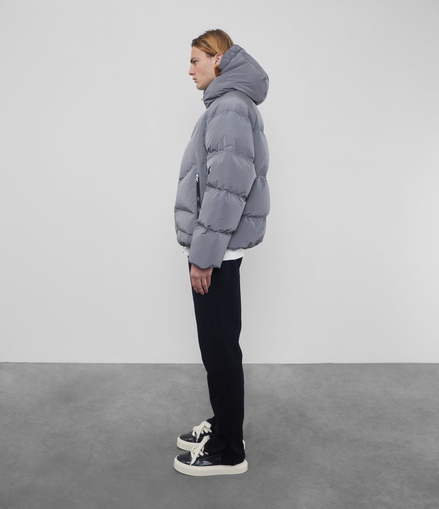 NYLON HOODED INSULATED JACKET