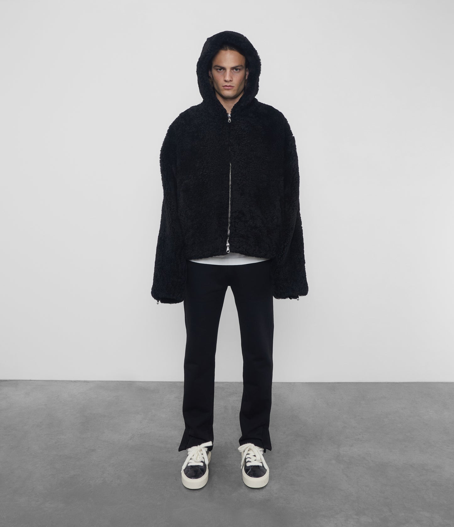 CB HOODED SHEARLING JACKET