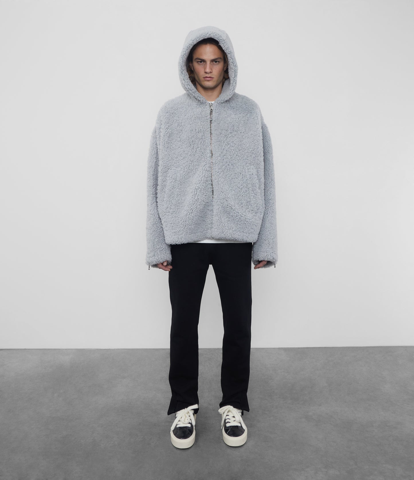 CB HOODED SHEARLING JACKET