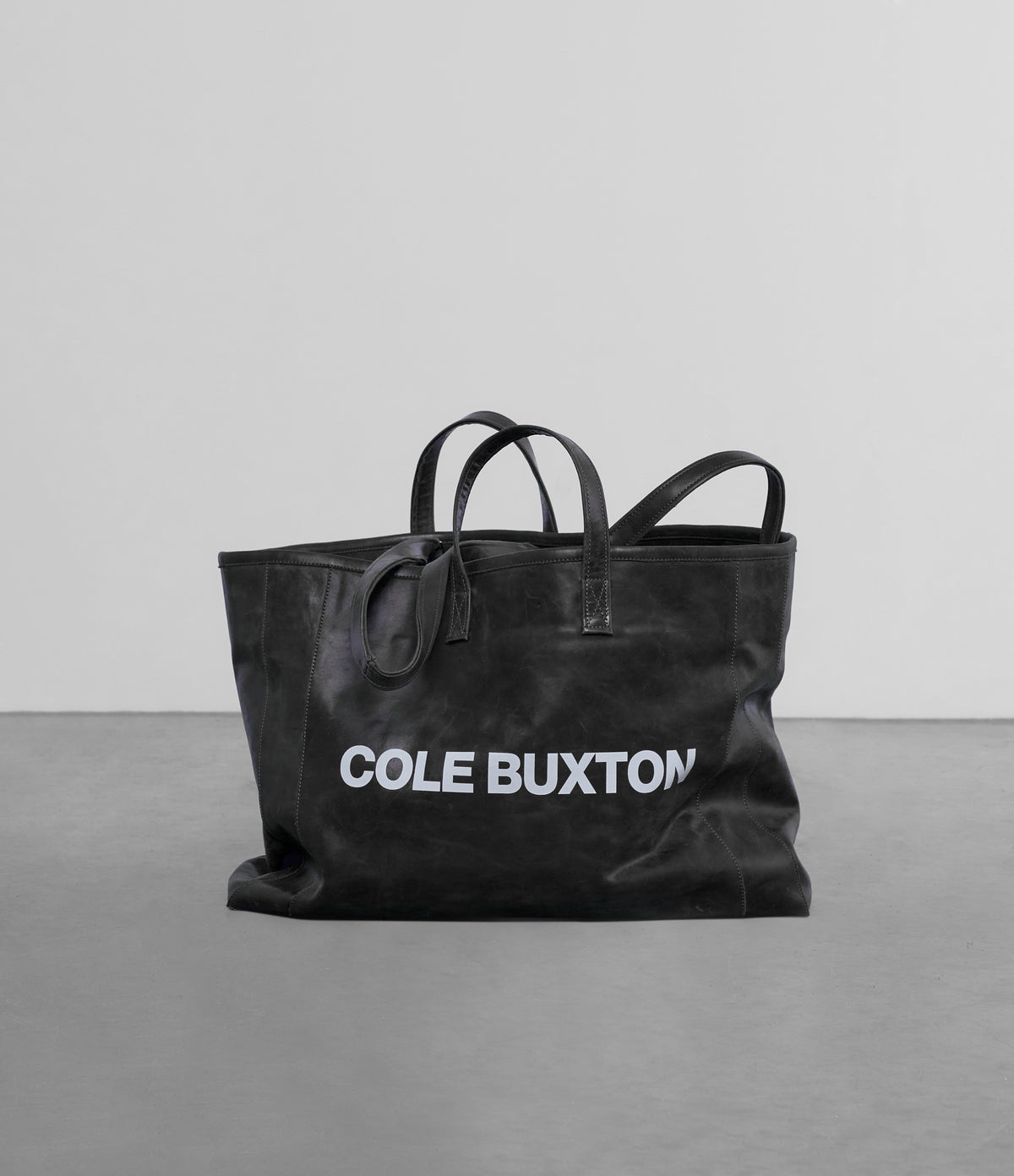 Cole Buxton | Large Leather Tote Bag | Unisex | Leather | Black
