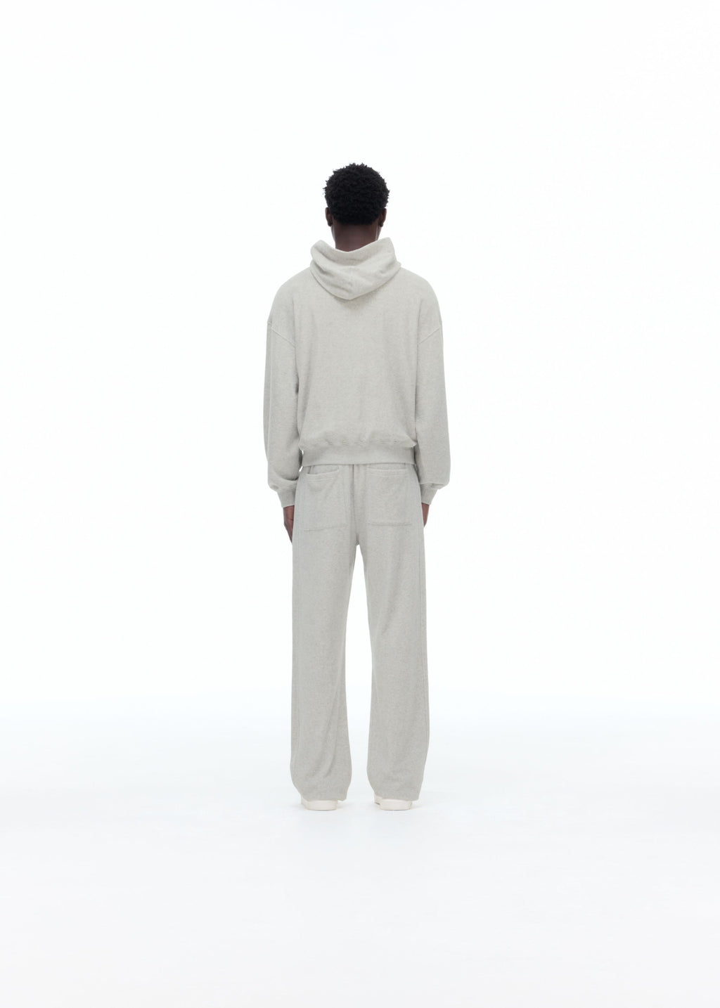 TOWELLING ZIPPED HOODIE