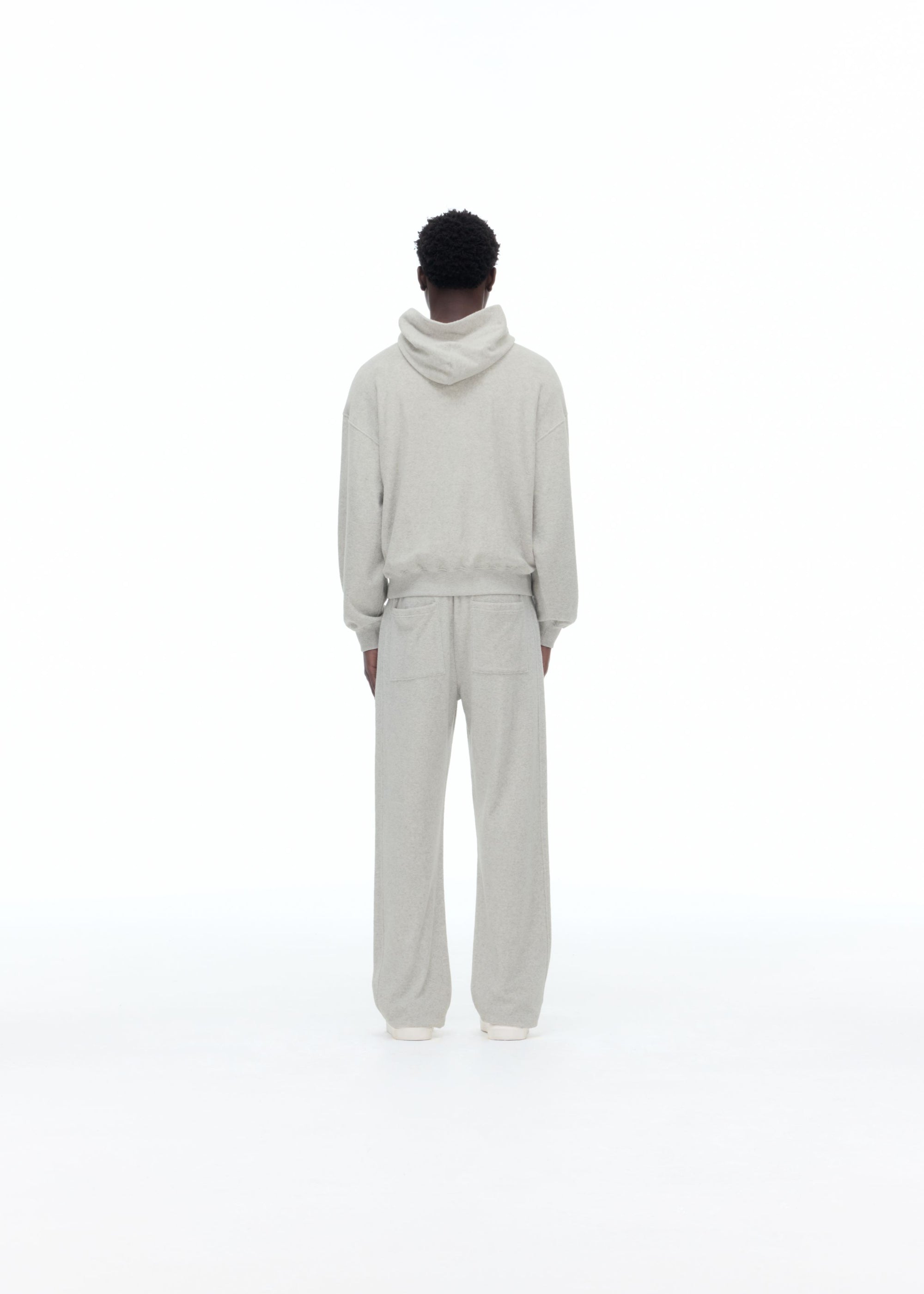 TOWELLING ZIPPED HOODIE