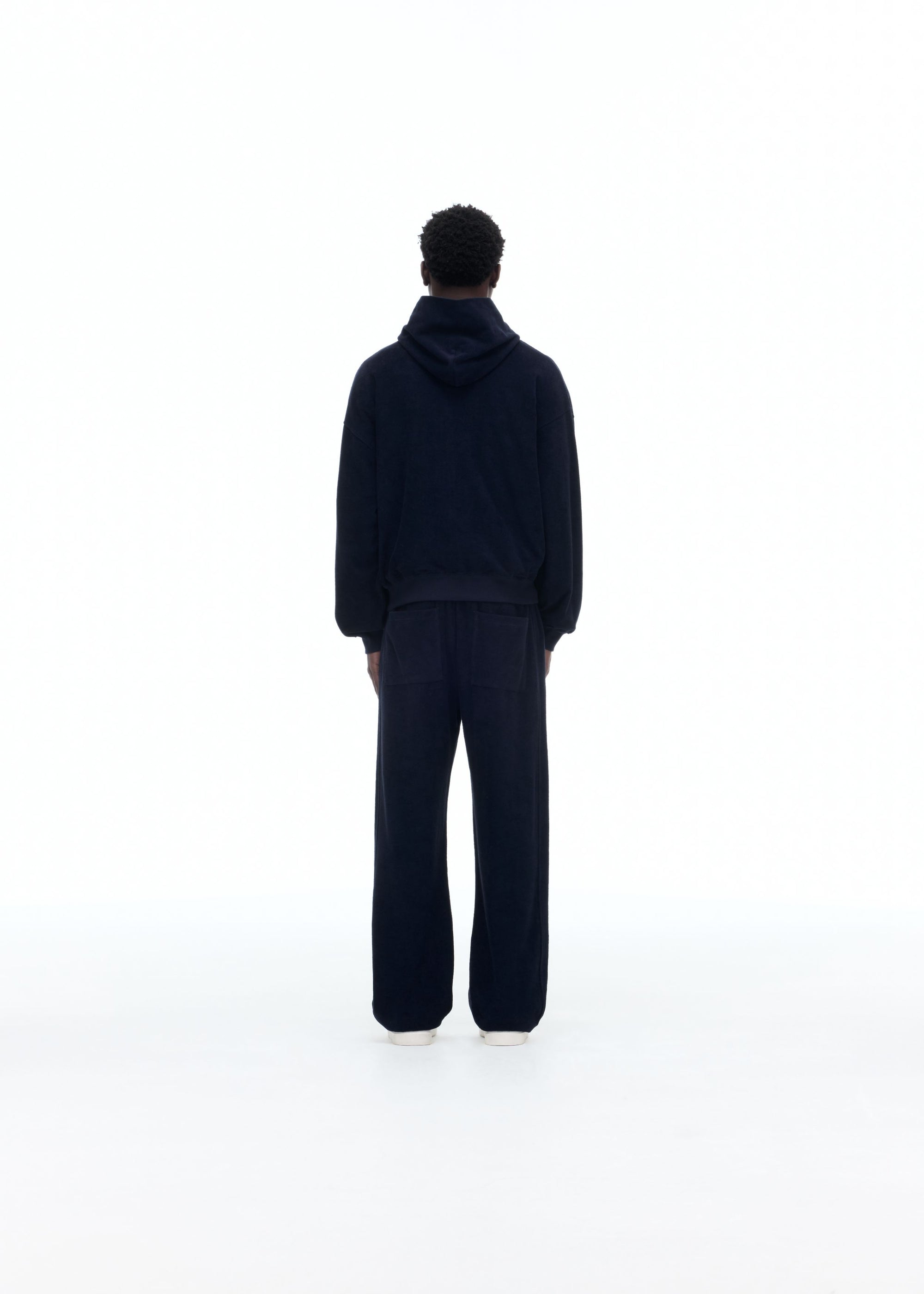 TOWELLING ZIPPED HOODIE