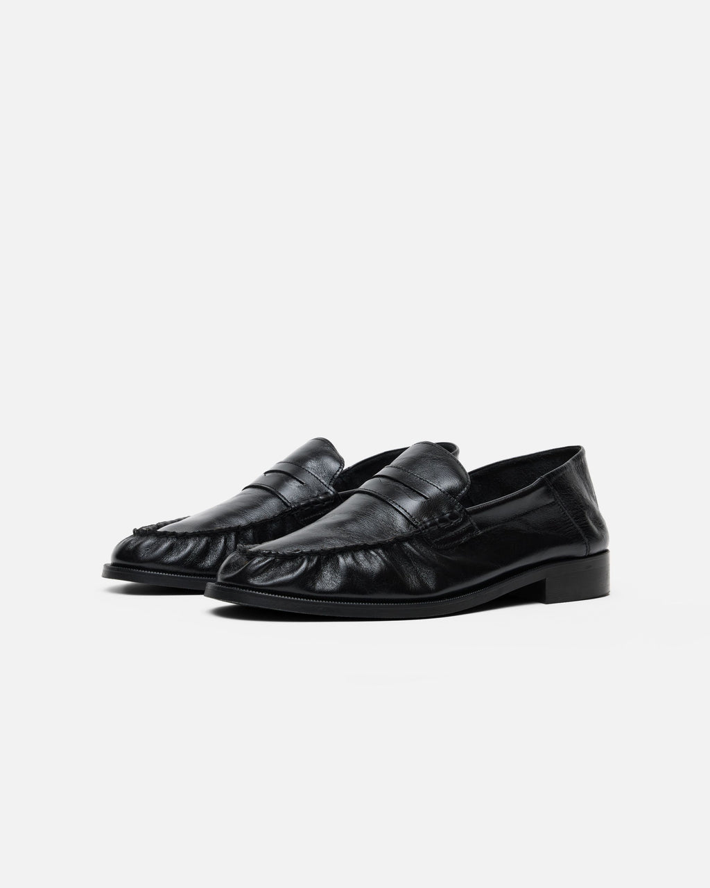CB BLACK FOLDABLE RUCHED LOAFER