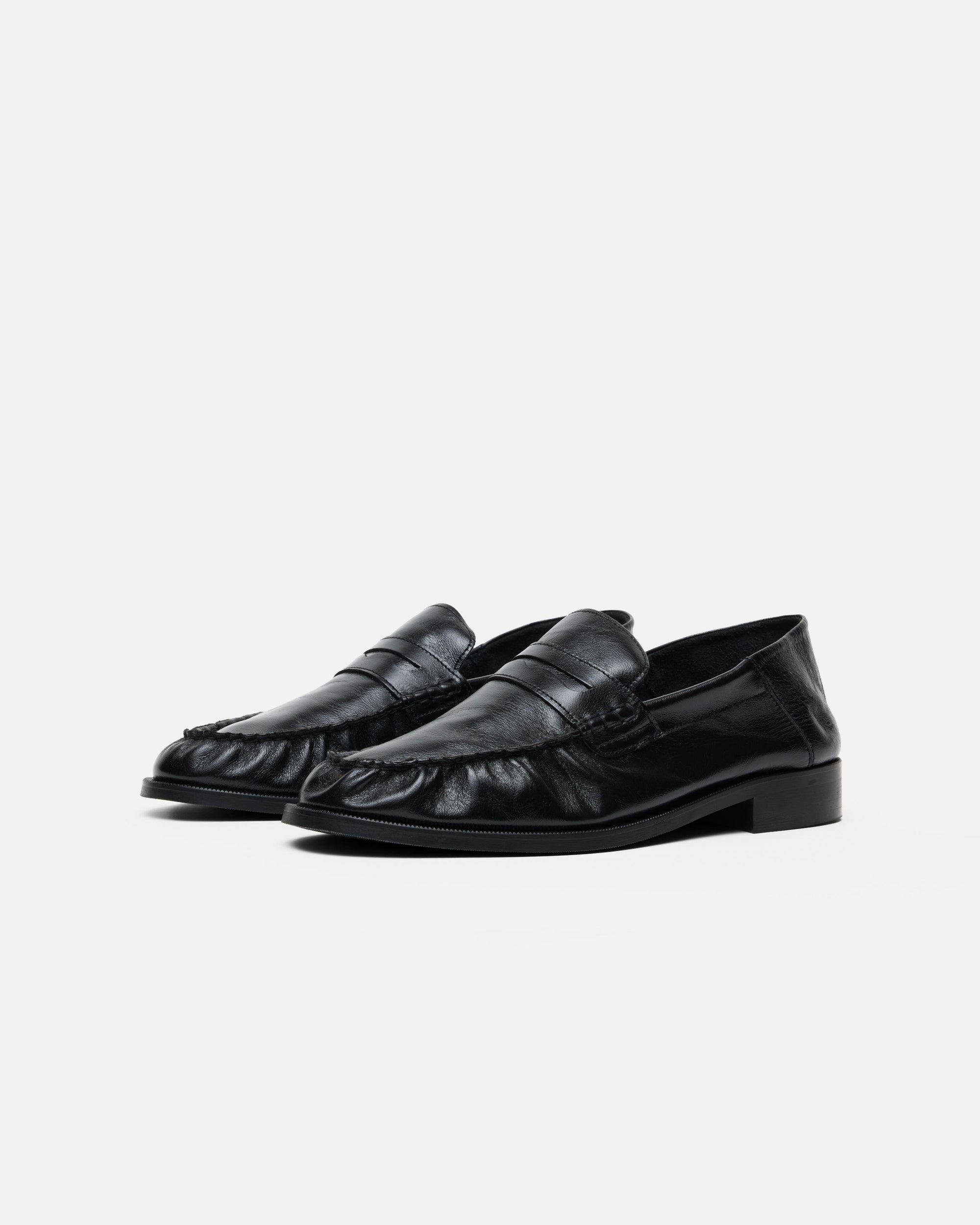 CB BLACK FOLDABLE RUCHED LOAFER