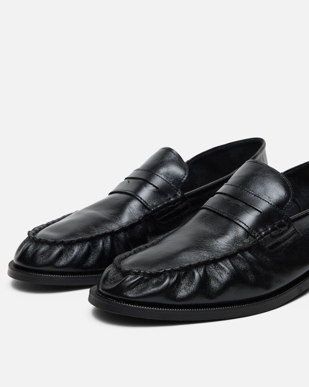 CB BLACK FOLDABLE RUCHED LOAFER