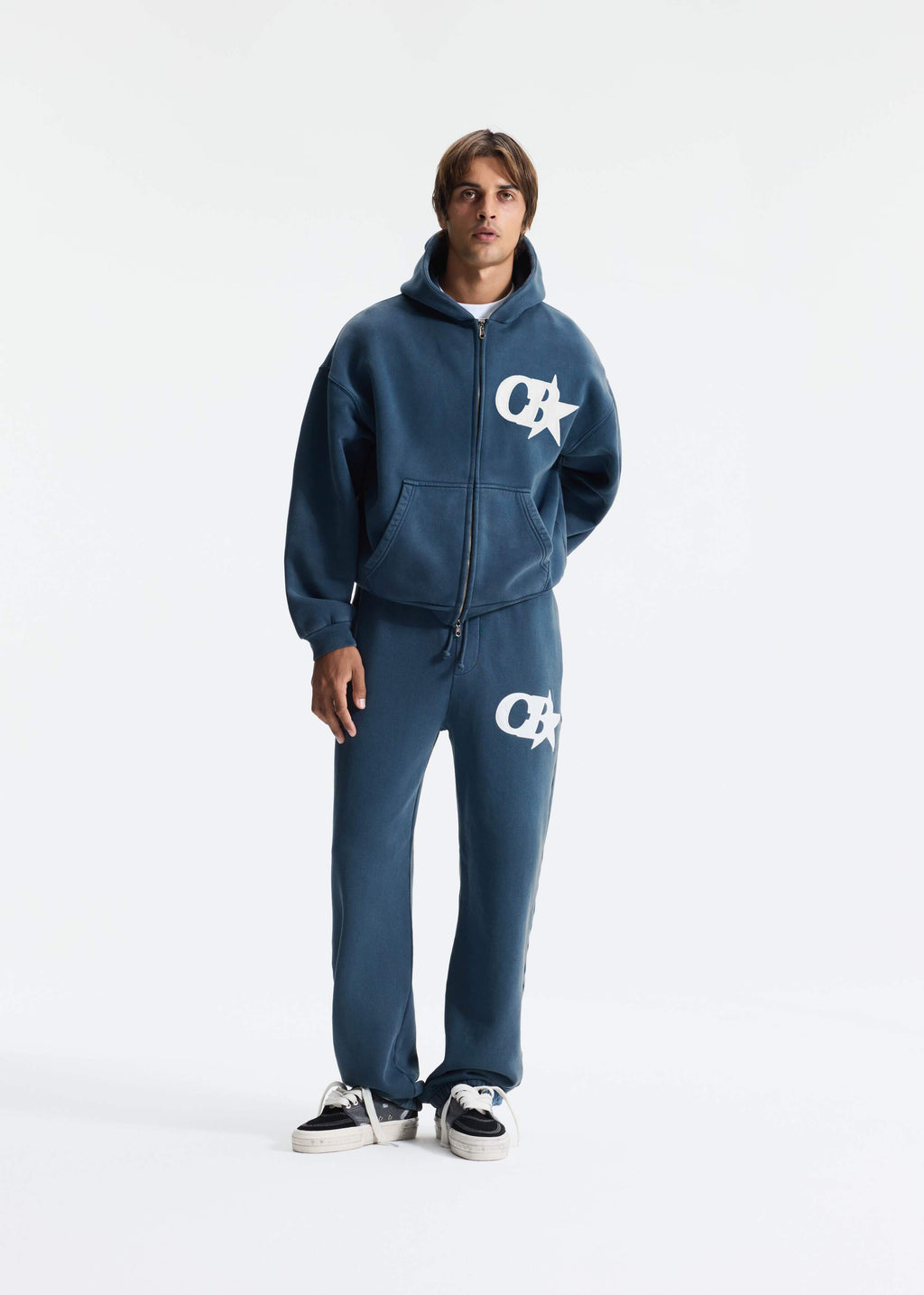 CB STAR APPLIQUE ZIPPED HOODIE