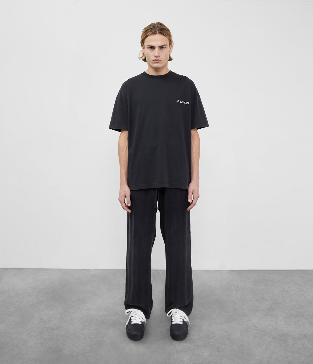Cole Buxton | Striped Cupro Sweatpants | Mens | Cotton | Black
