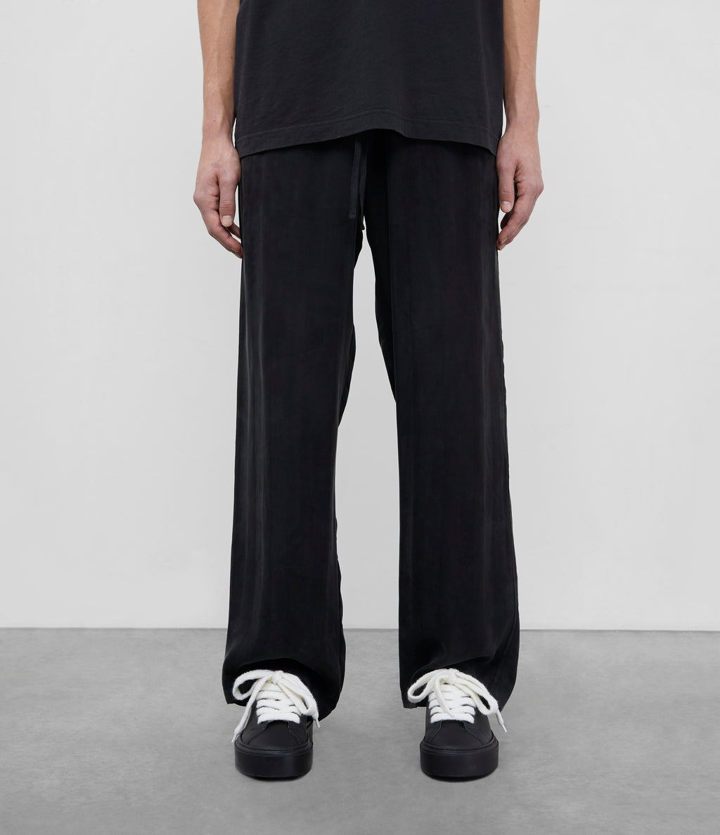 Cole Buxton | Striped Cupro Sweatpants | Mens | Cotton | Black