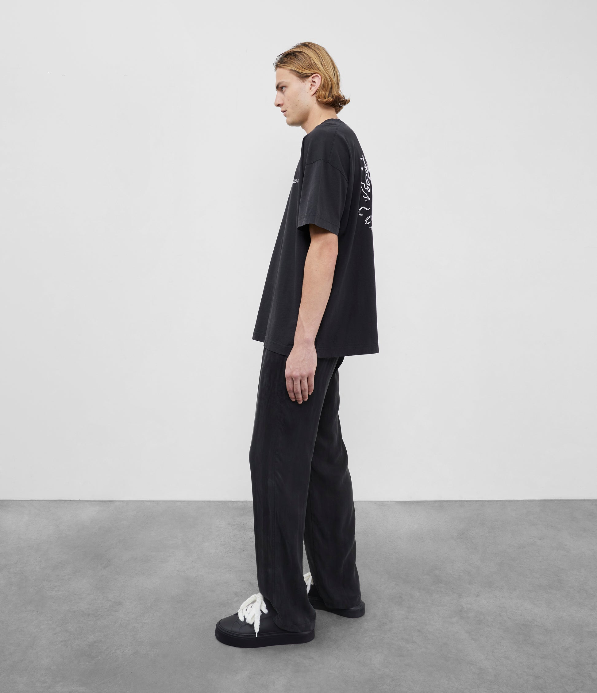 Cole Buxton | Striped Cupro Sweatpants | Mens | Cotton | Black