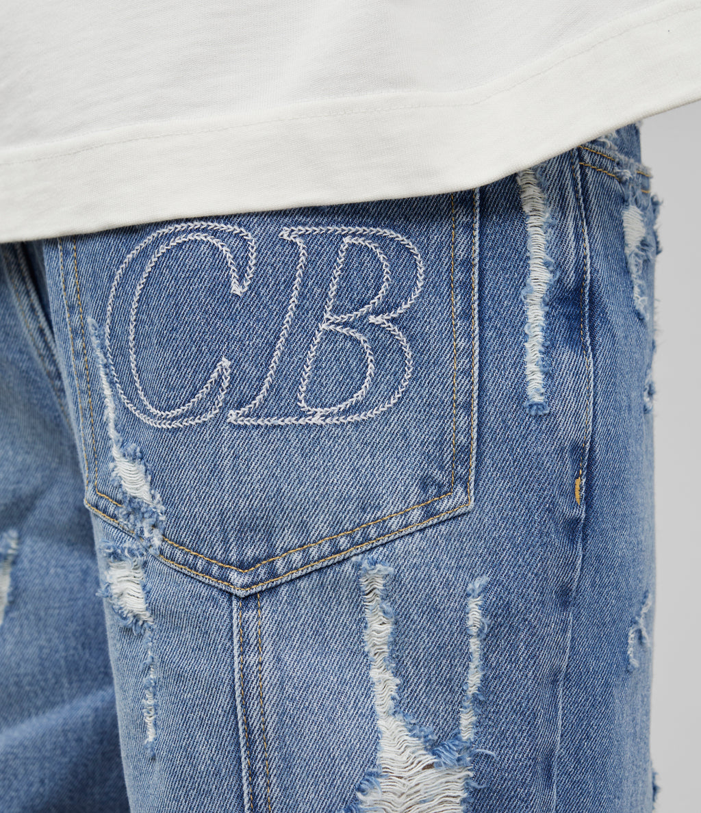 Cole Buxton | Distressed Denim Jeans | Men's | Blue