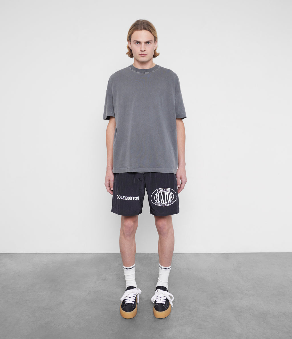 Cole Buxton | Double Sports Logo Tech Shorts | Mens | Nylon | Black