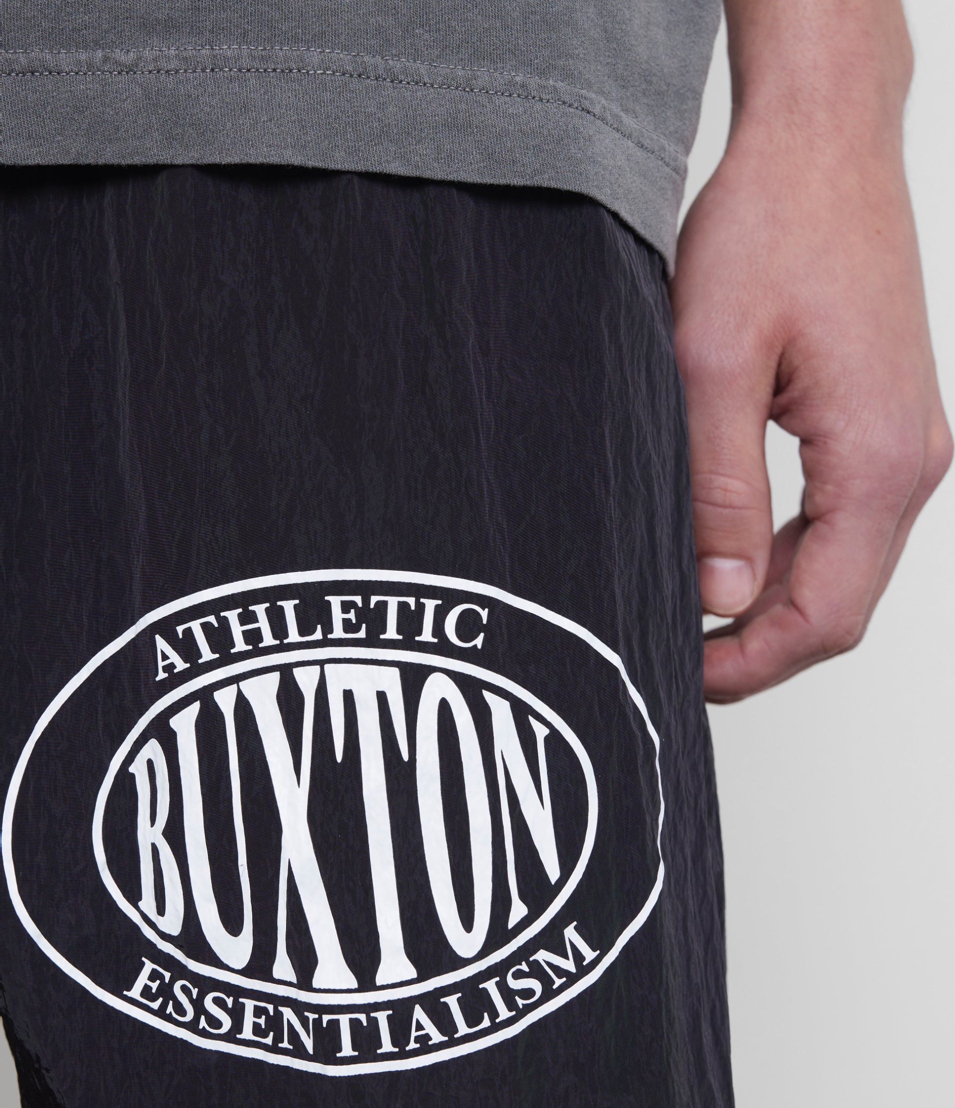 Cole Buxton | Double Sports Logo Tech Shorts | Mens | Nylon | Black