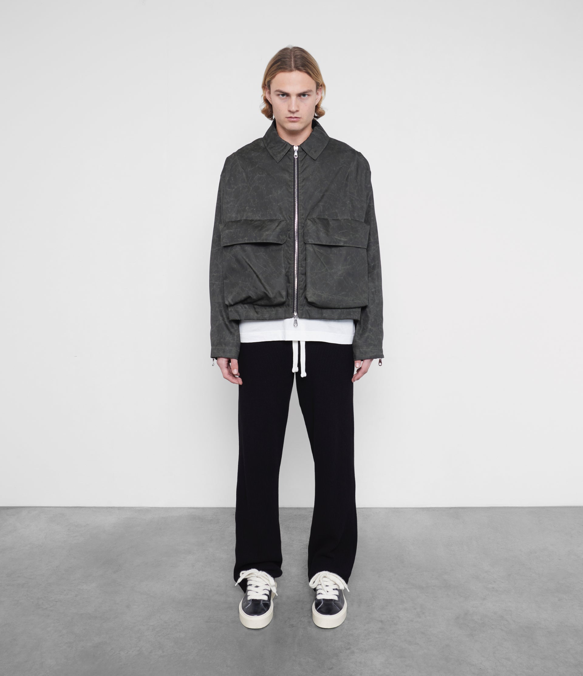 Cole Buxton | Combat Jacket | Mens | Italian Nylon | Dark Green