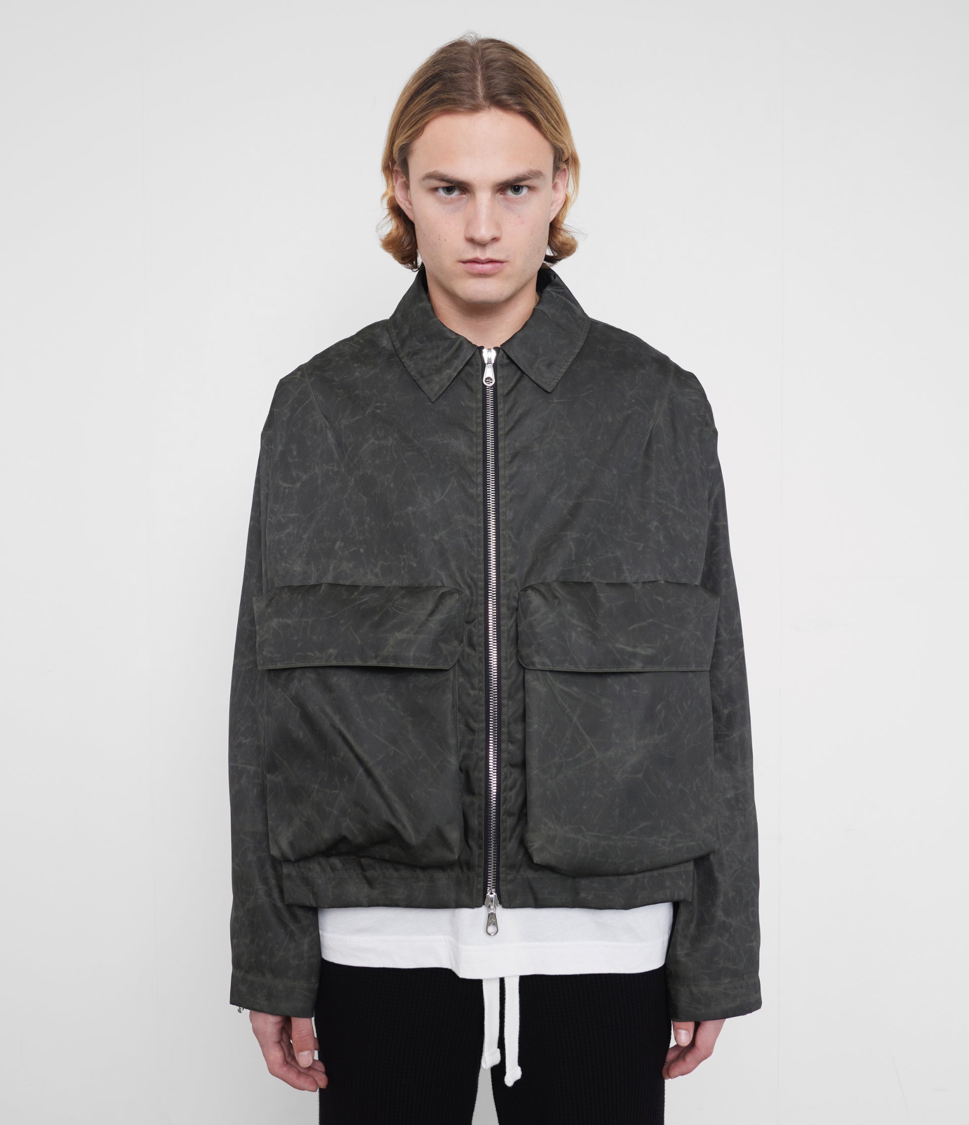 Cole Buxton | Combat Jacket | Mens | Italian Nylon | Dark Green