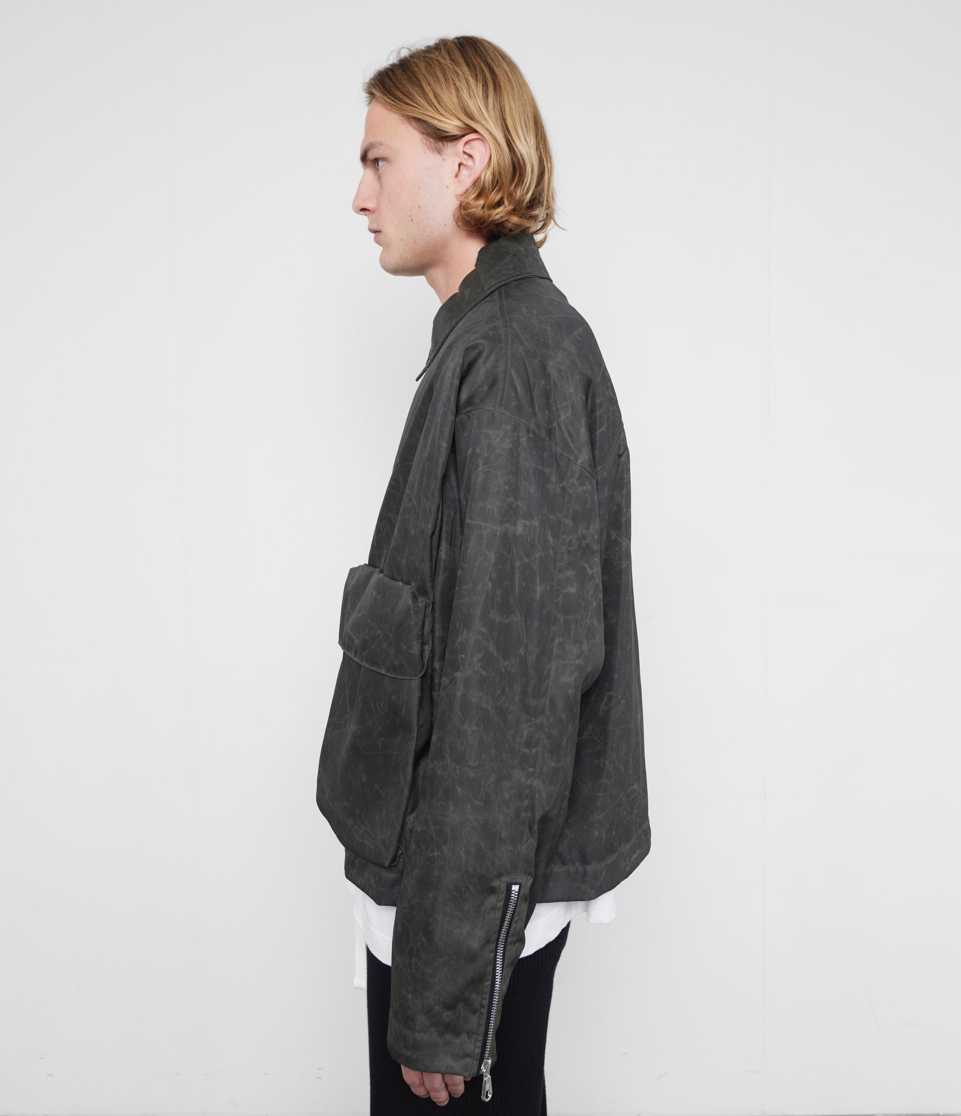 Cole Buxton | Combat Jacket | Mens | Italian Nylon | Dark Green