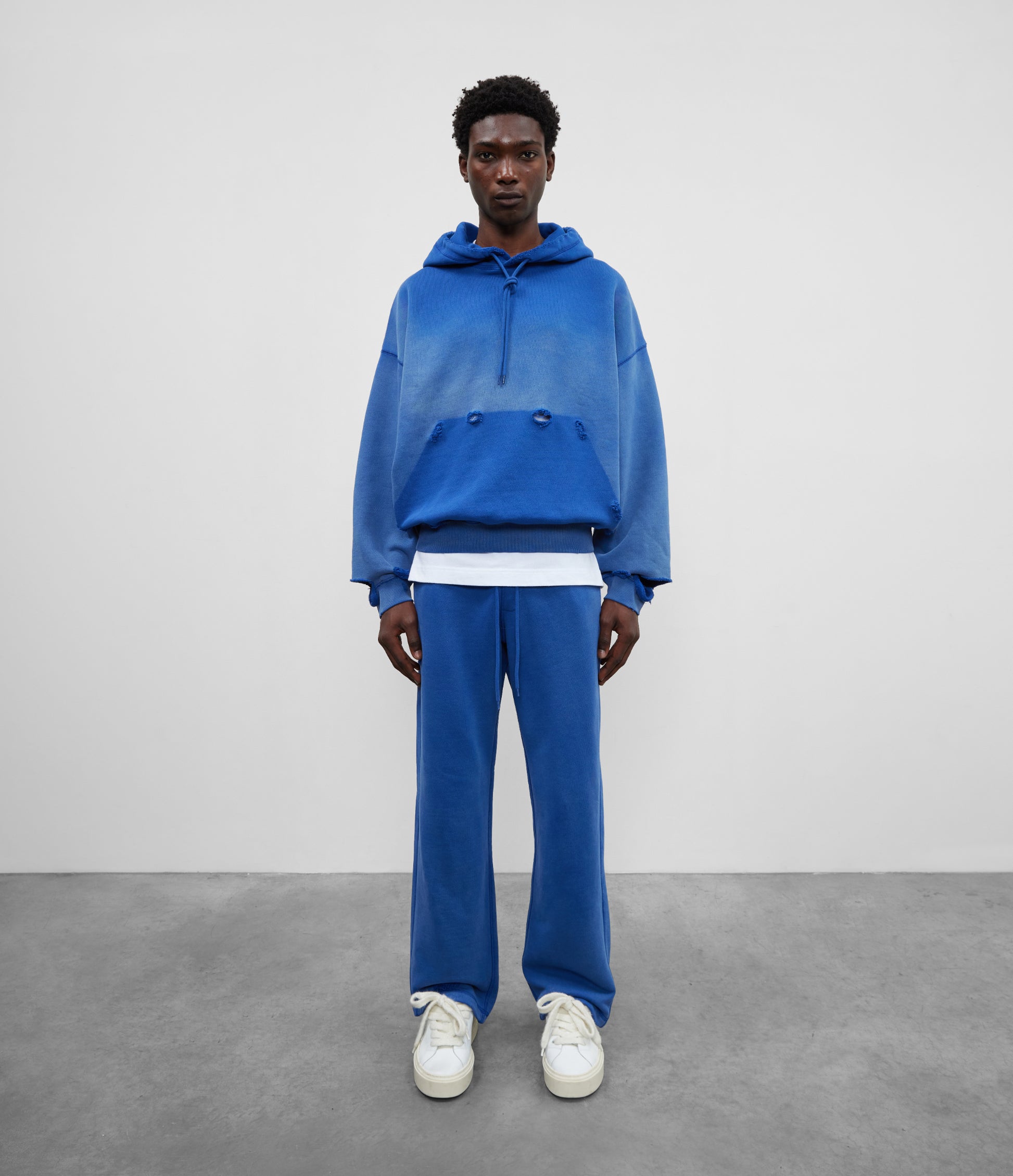 Cole Buxton | Pocket Fade Sweatpants | Mens | Washed Cobalt Blue