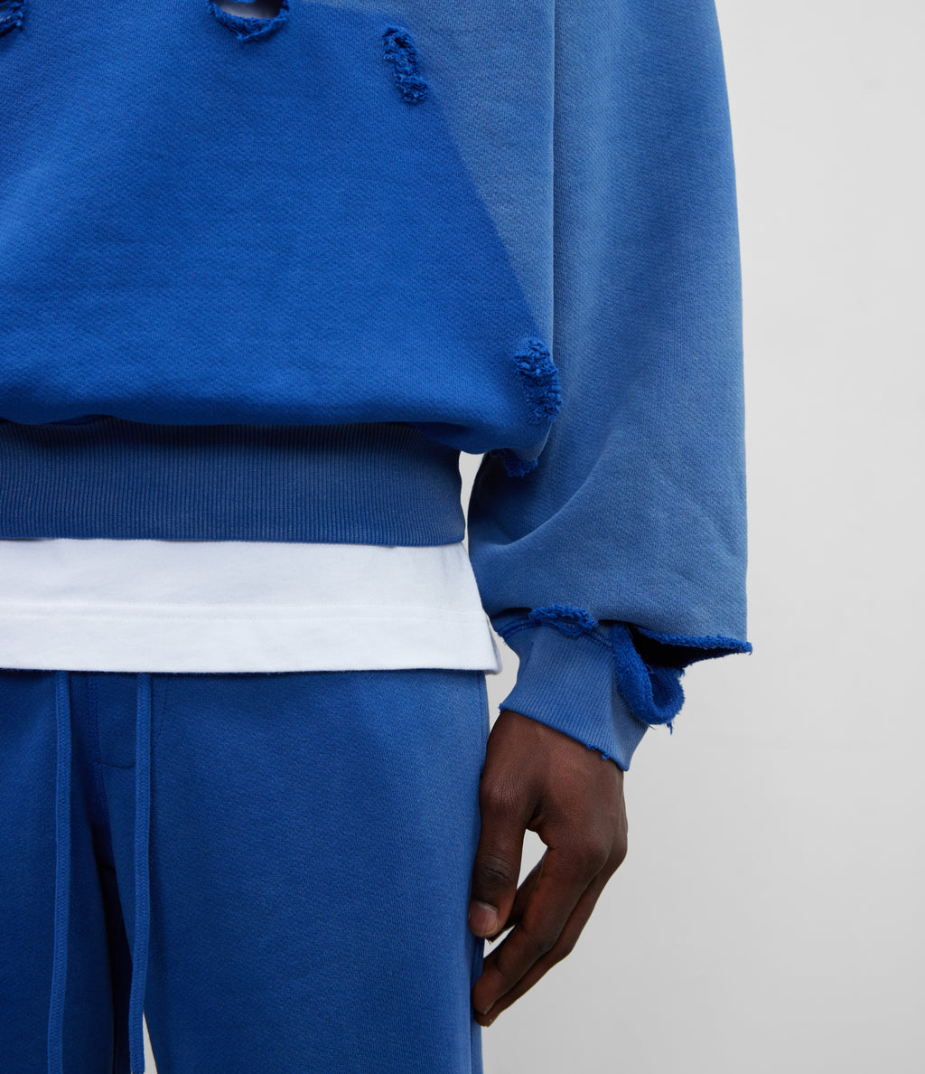 Cole Buxton | Pocket Fade Hoodie | Mens | Washed Cobalt Blue