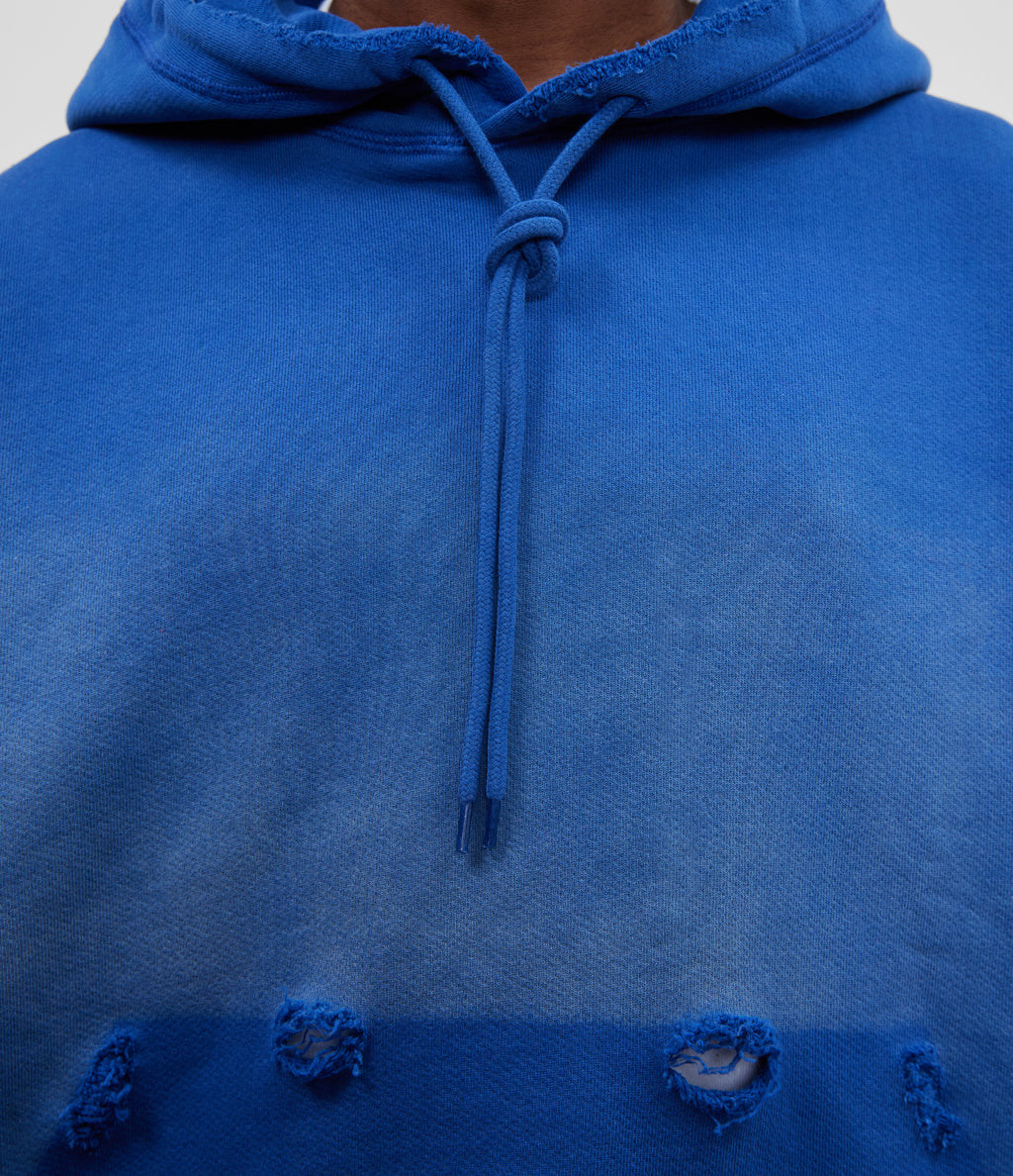 Cole Buxton | Pocket Fade Hoodie | Mens | Washed Cobalt Blue