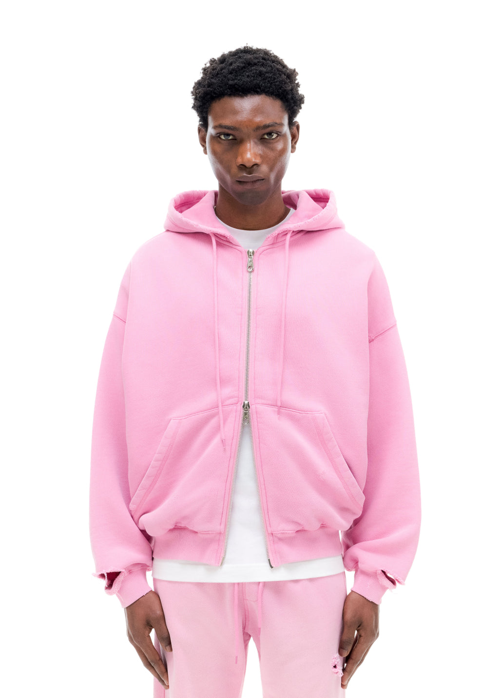 SUN FADE POCKET ZIPPED HOODIE