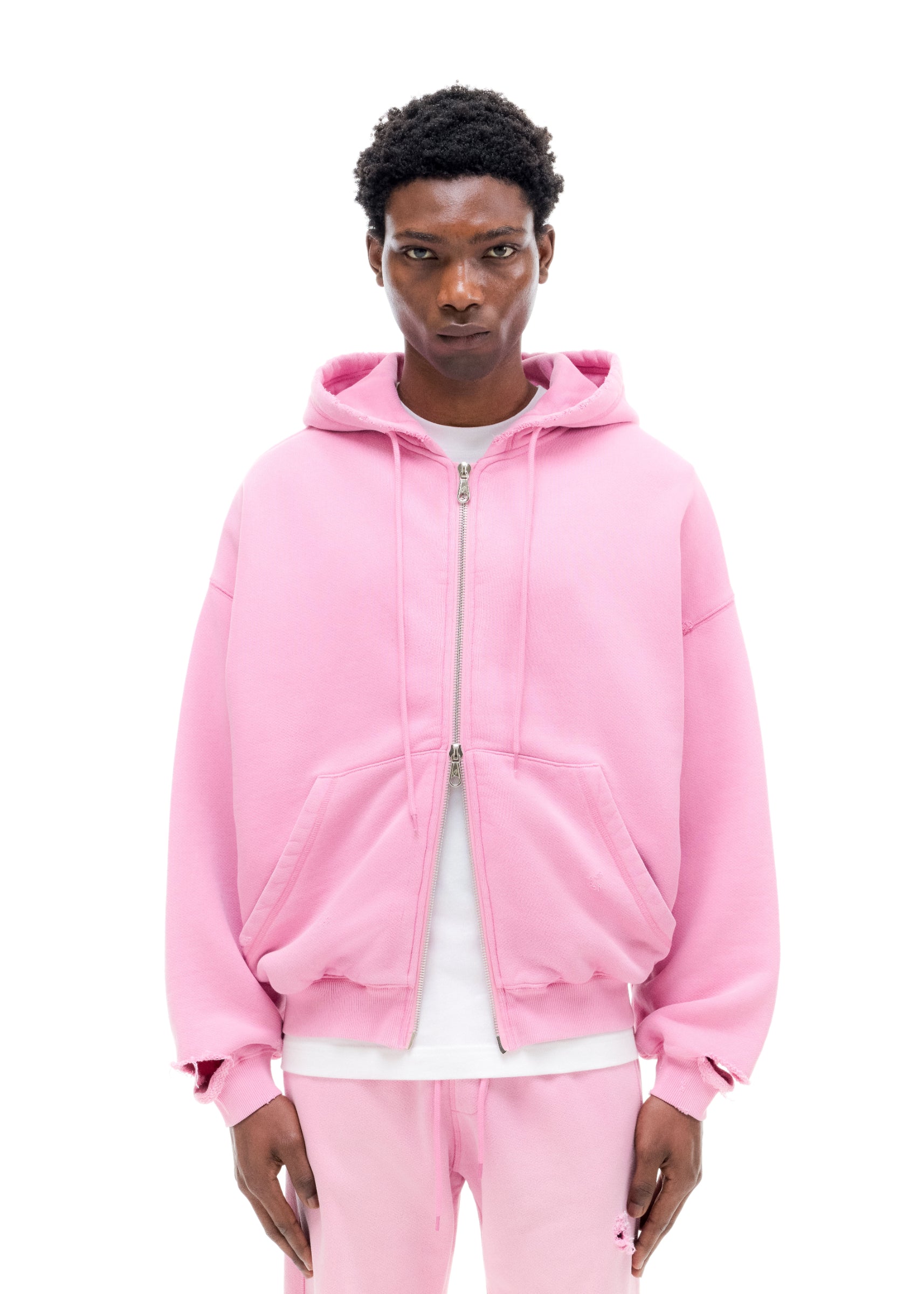 SUN FADE POCKET ZIPPED HOODIE