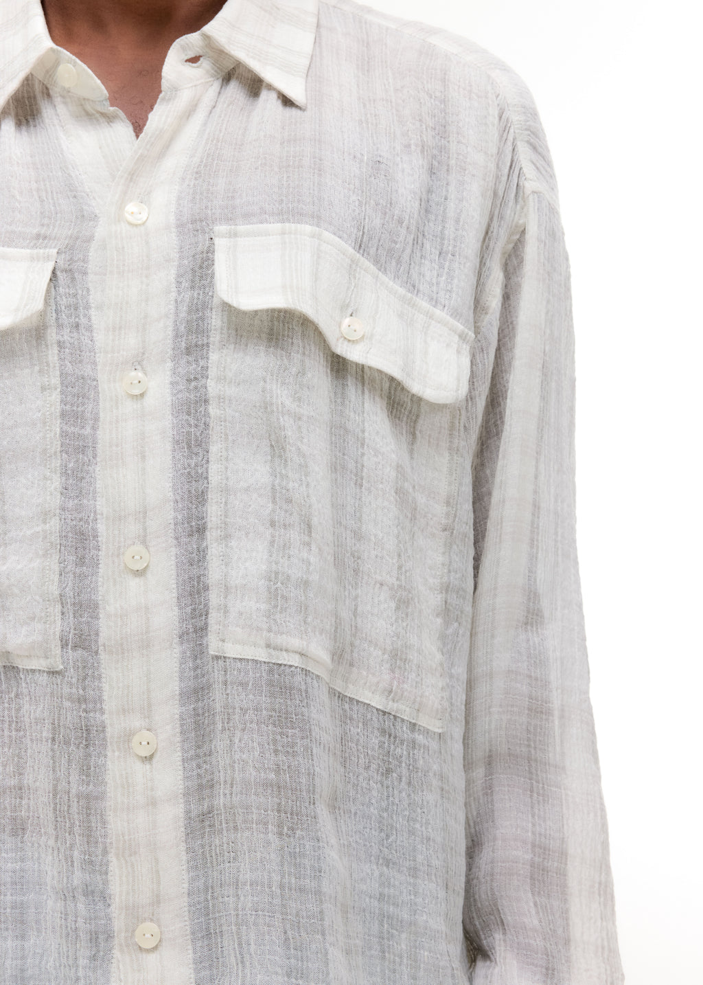 CHECKED SLUBBY SHIRT