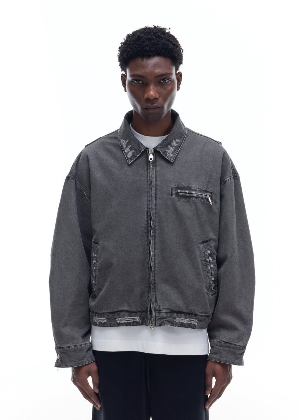 DISTRESSED TRUCKER JACKET