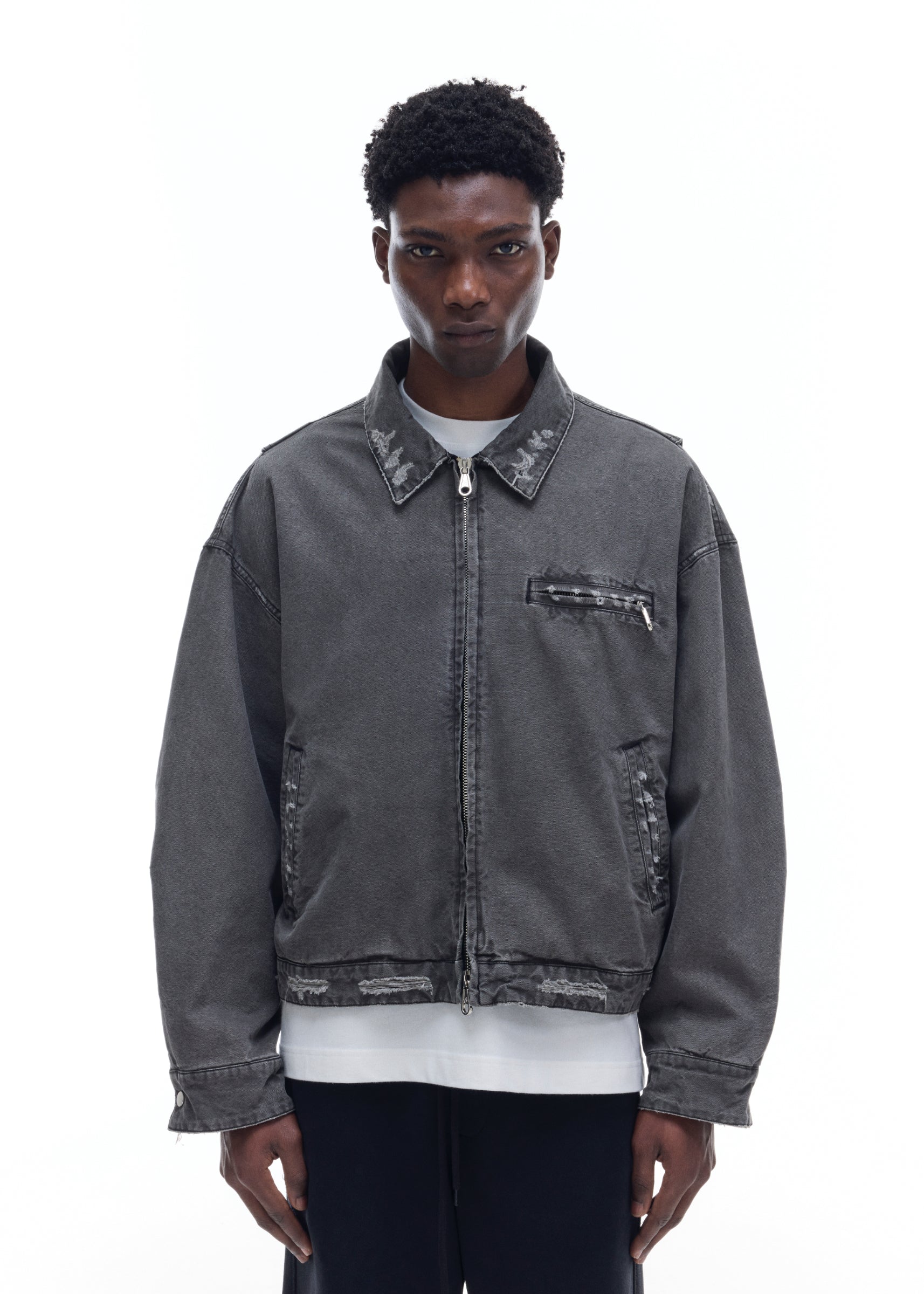 DISTRESSED TRUCKER JACKET