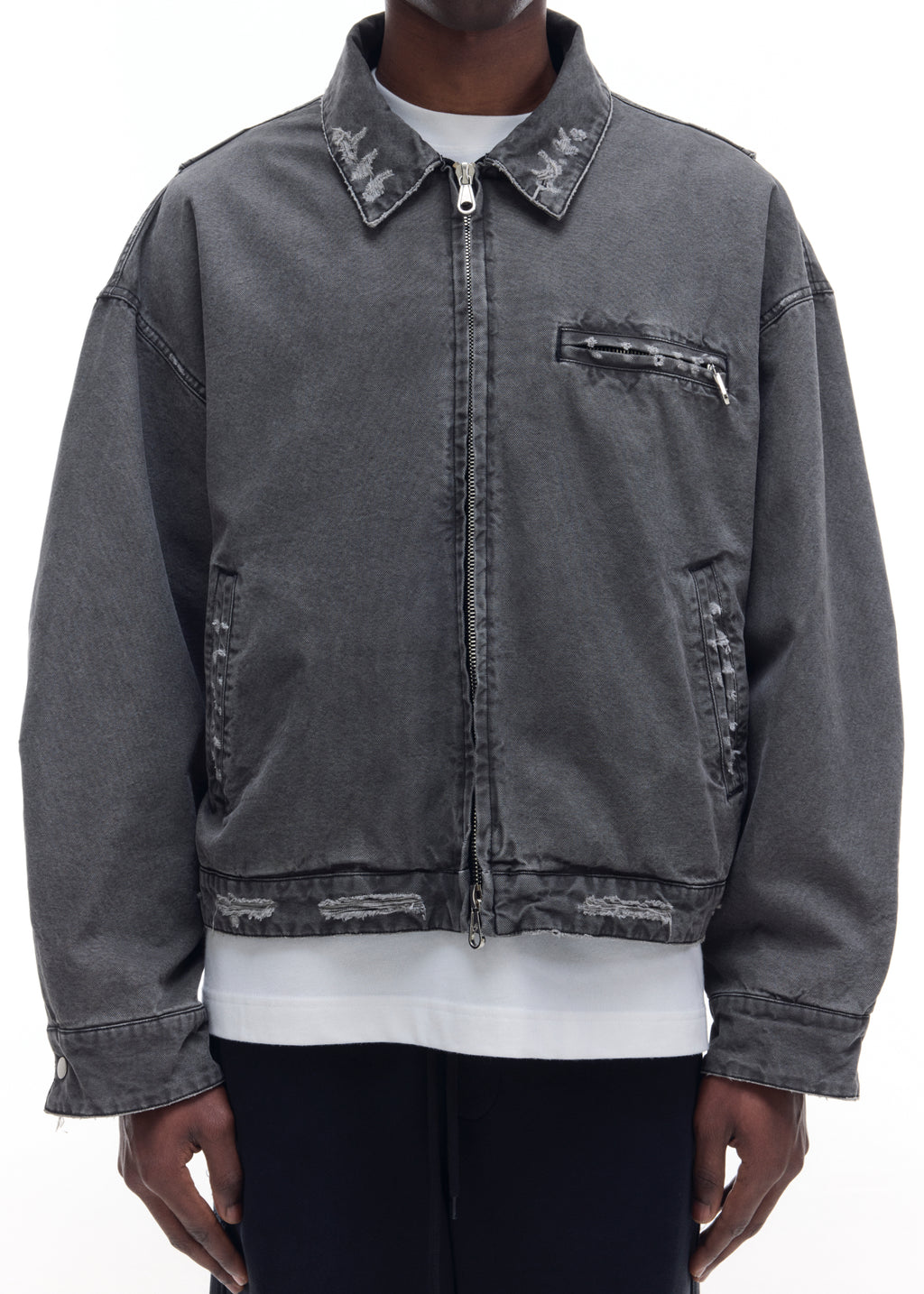 DISTRESSED TRUCKER JACKET