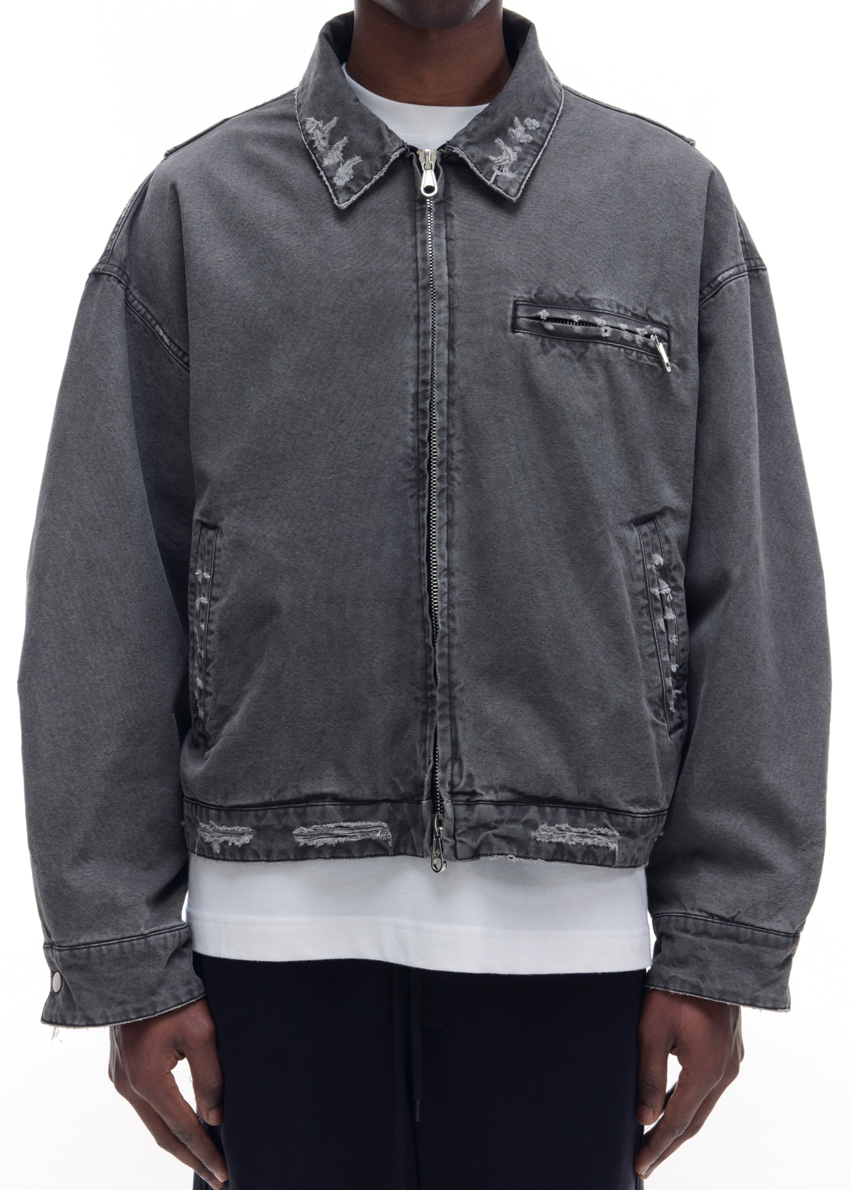 DISTRESSED TRUCKER JACKET