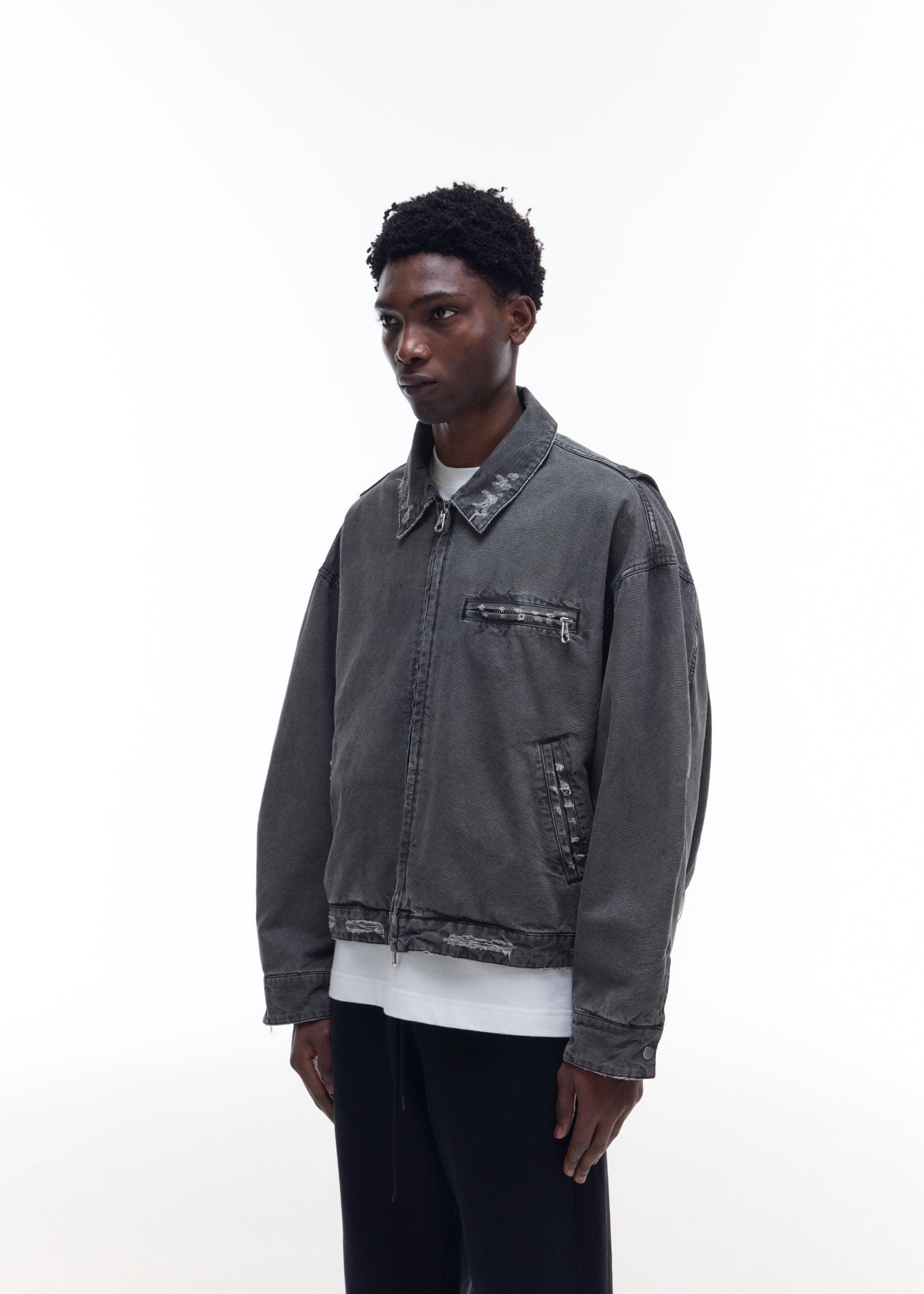 DISTRESSED TRUCKER JACKET