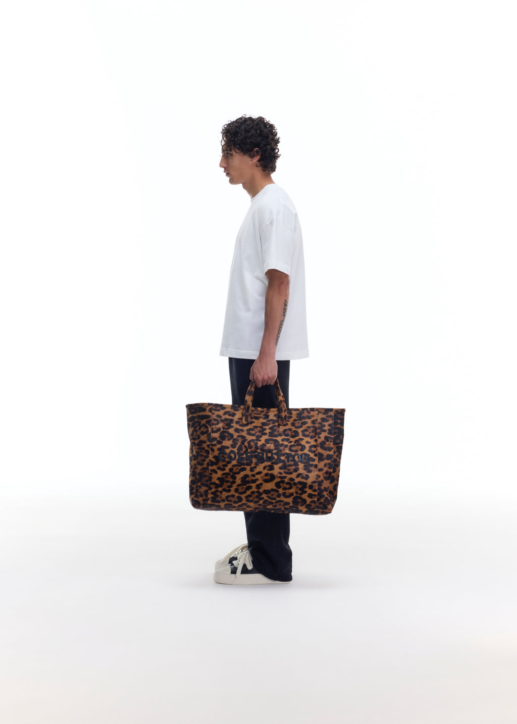HAIRY LEOPARD TOTE BAG