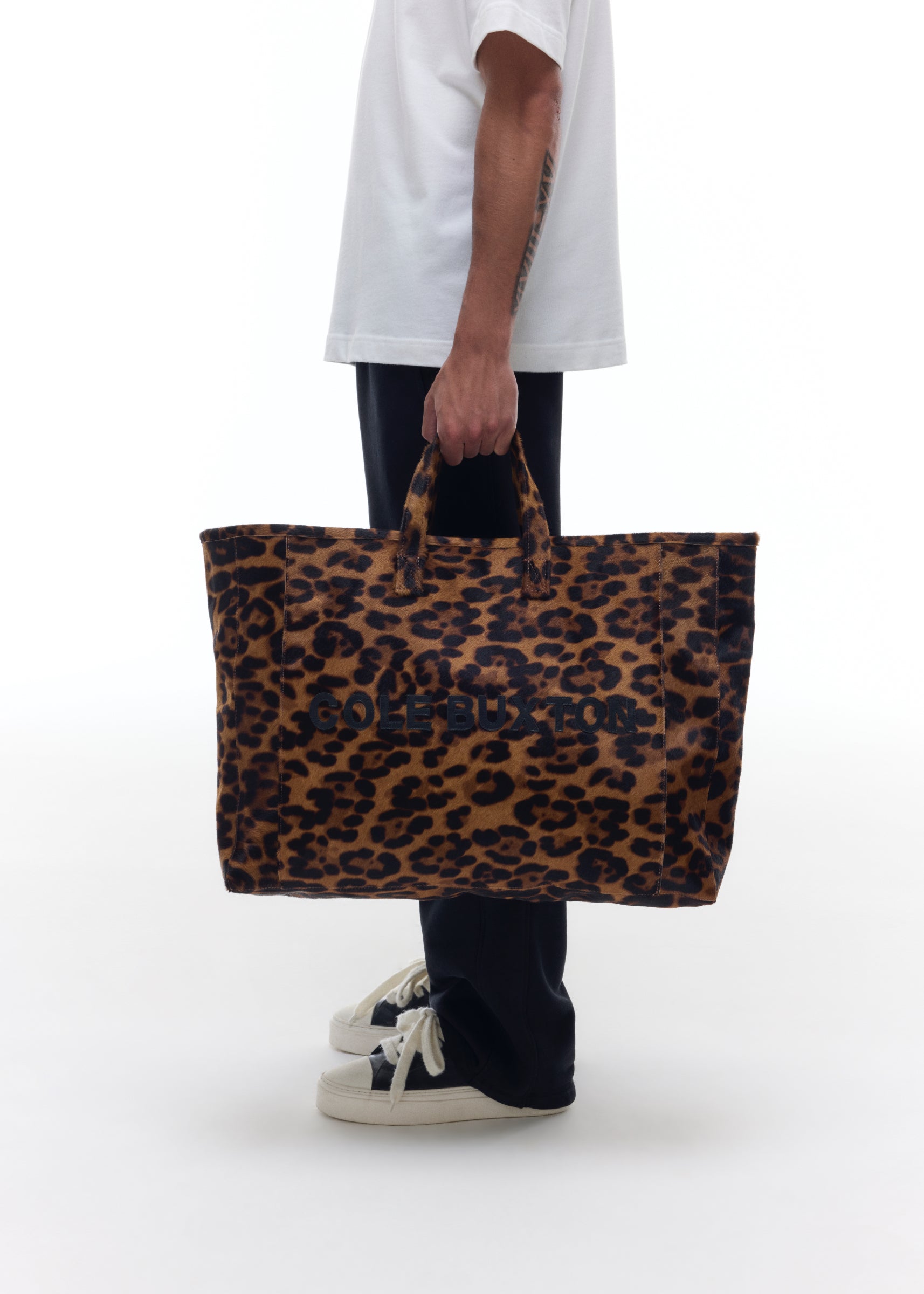 HAIRY LEOPARD TOTE BAG