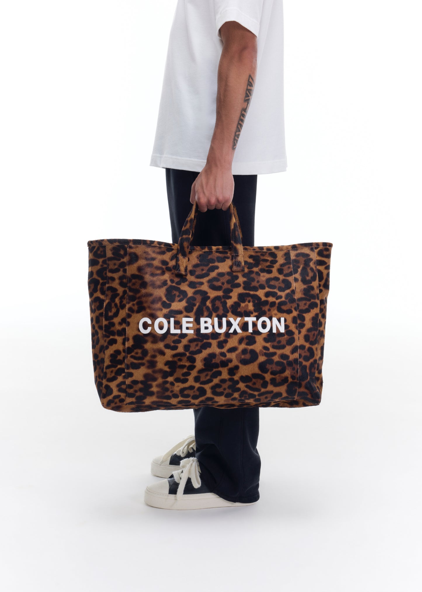 HAIRY LEOPARD TOTE BAG