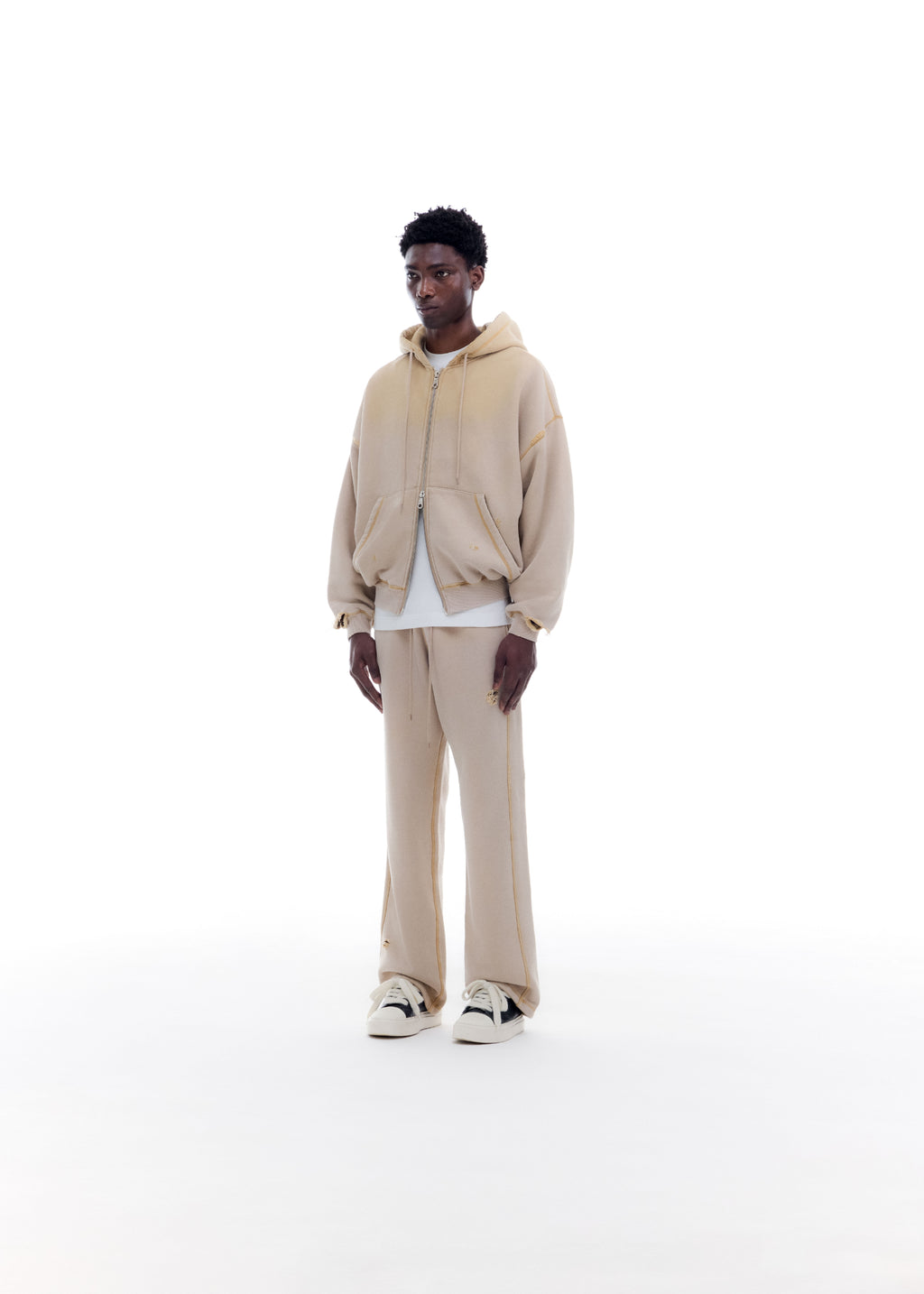 SUN FADE POCKET ZIPPED HOODIE