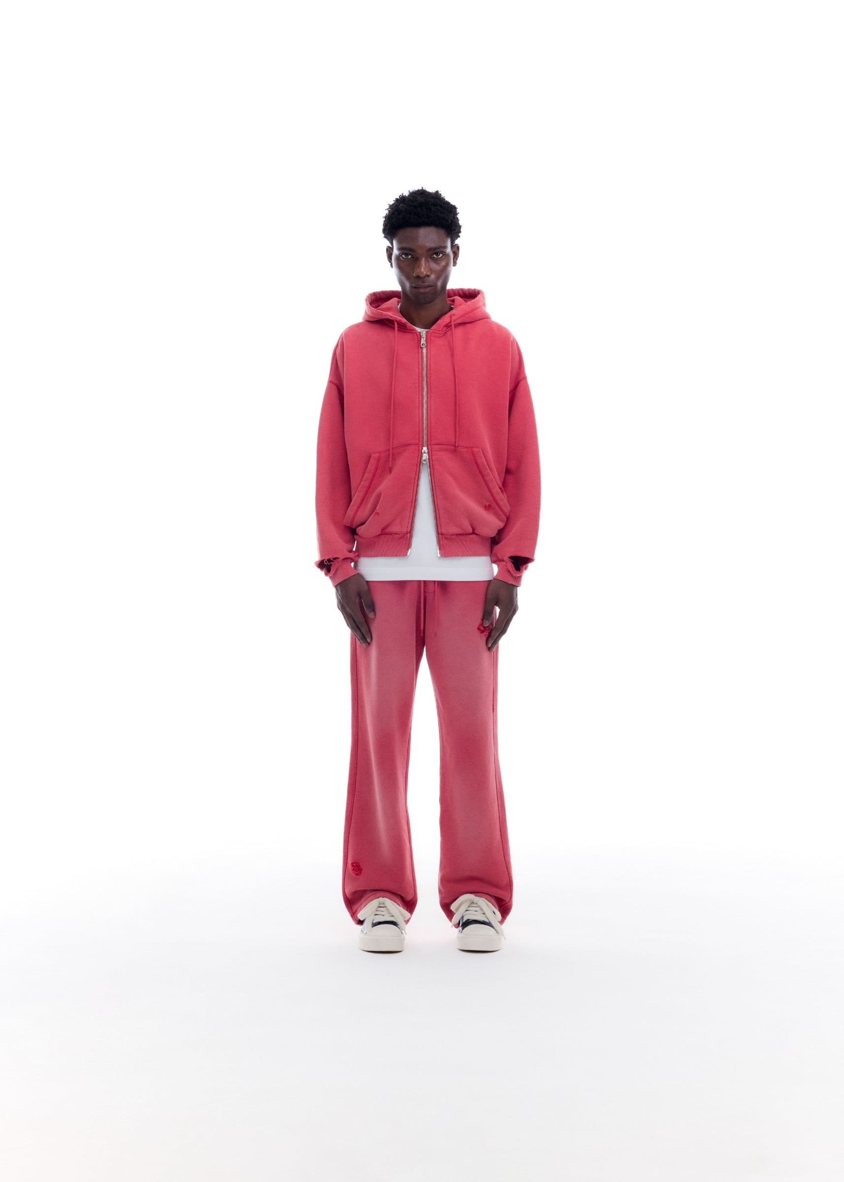 SUN FADE POCKET ZIPPED HOODIE