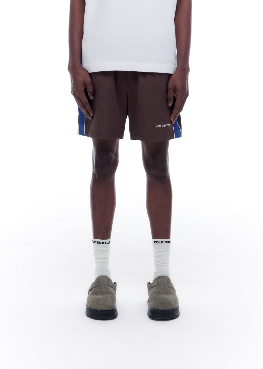 CONTRAST TAPE SWIM SHORTS