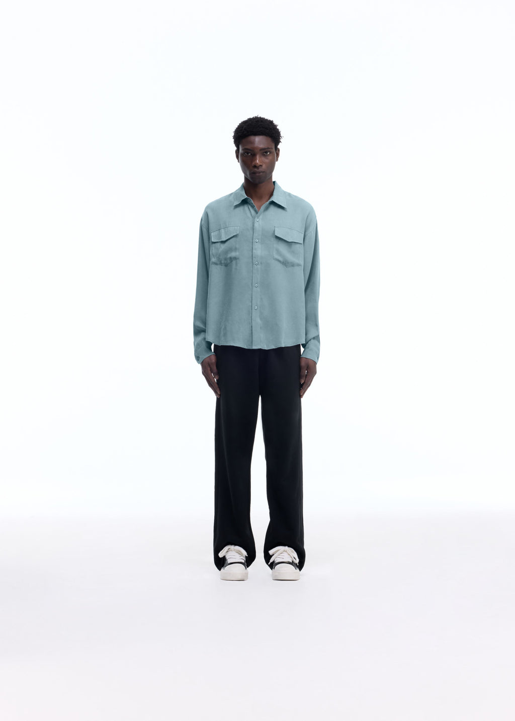 SANDWASHED SATIN SHIRT