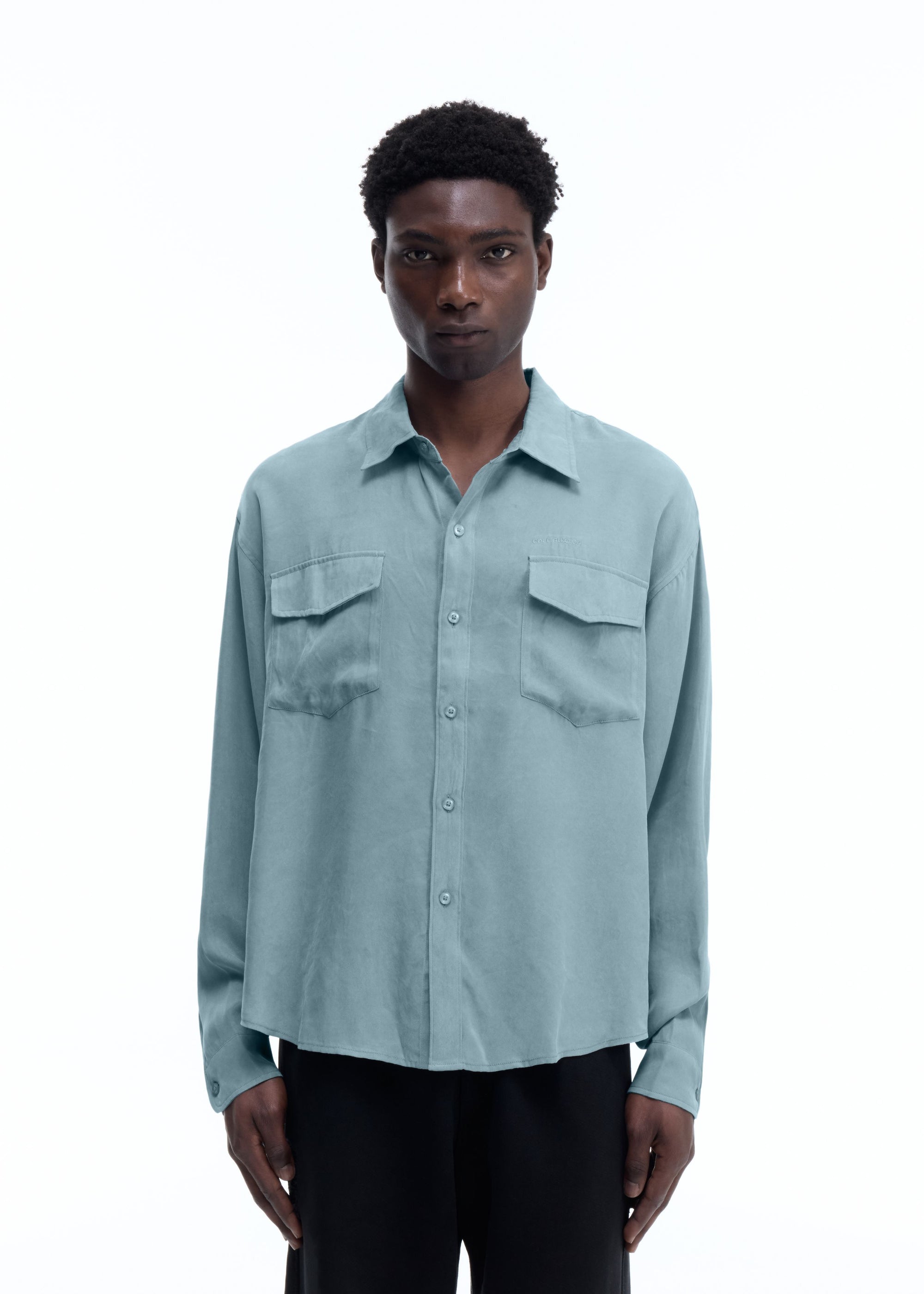 SANDWASHED SATIN SHIRT