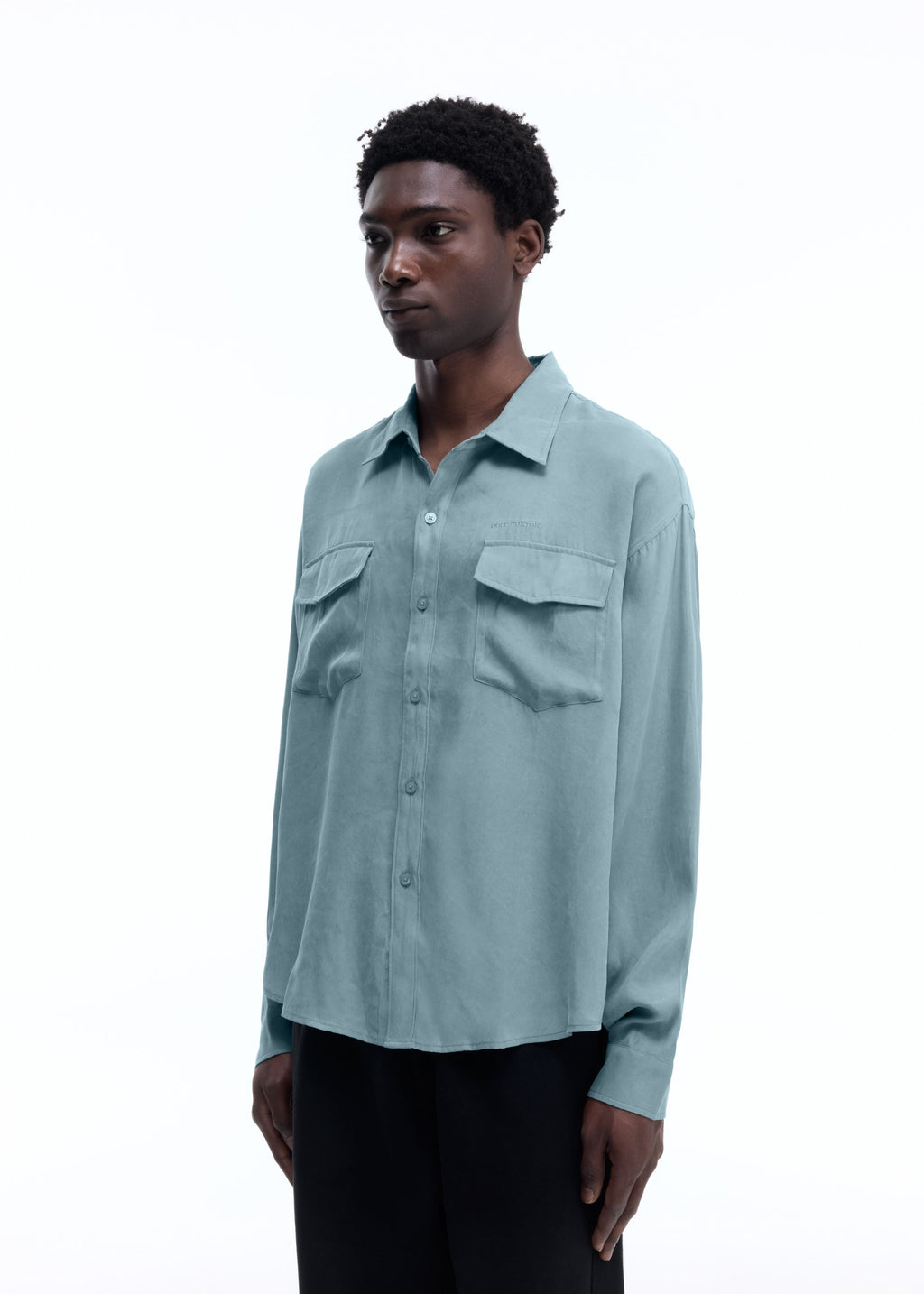 SANDWASHED SATIN SHIRT