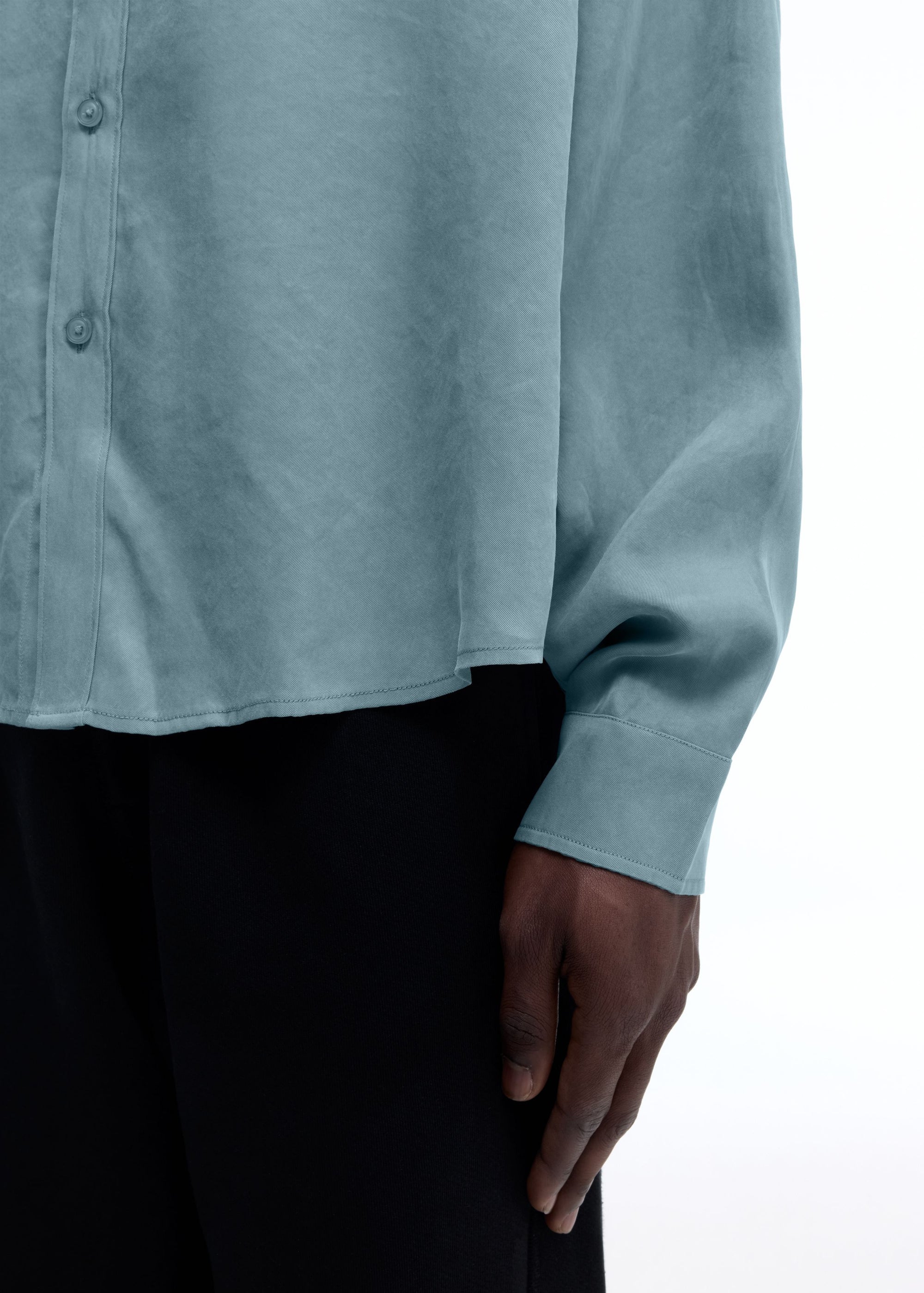 SANDWASHED SATIN SHIRT