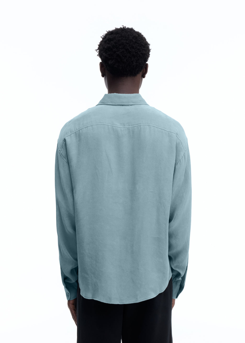 SANDWASHED SATIN SHIRT