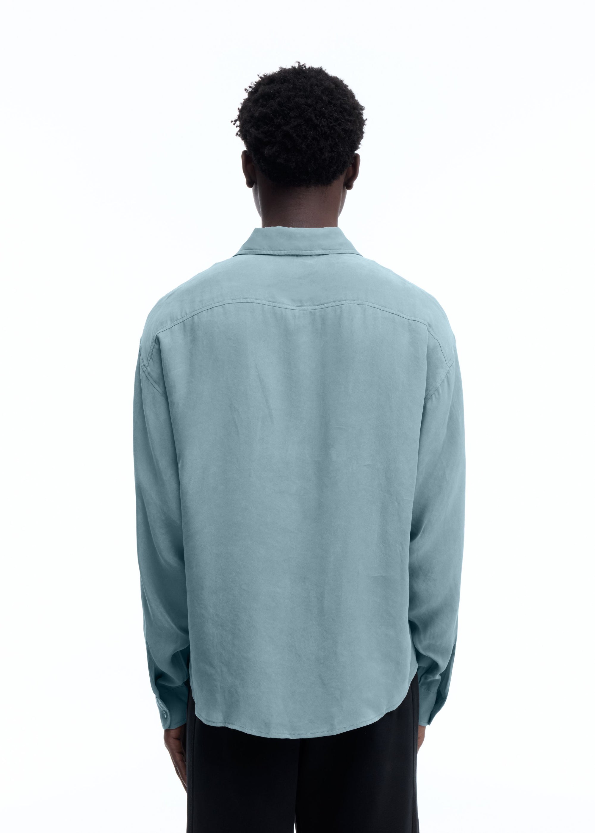 SANDWASHED SATIN SHIRT