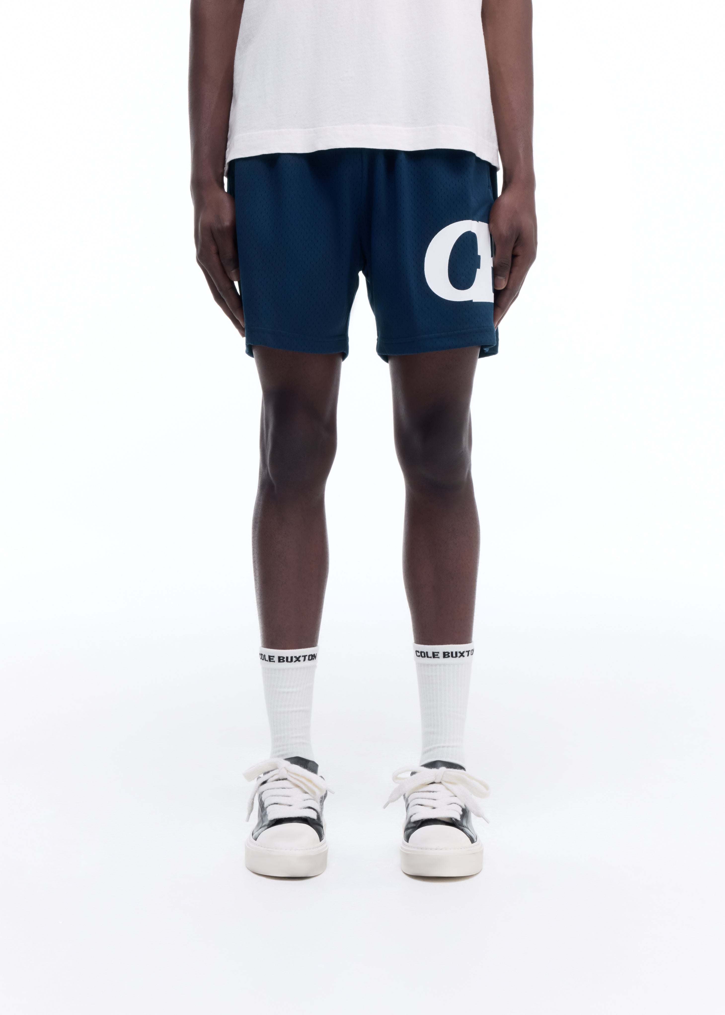 Cole Buxton | Star Mesh Shorts | Mens | Polyester | Navy