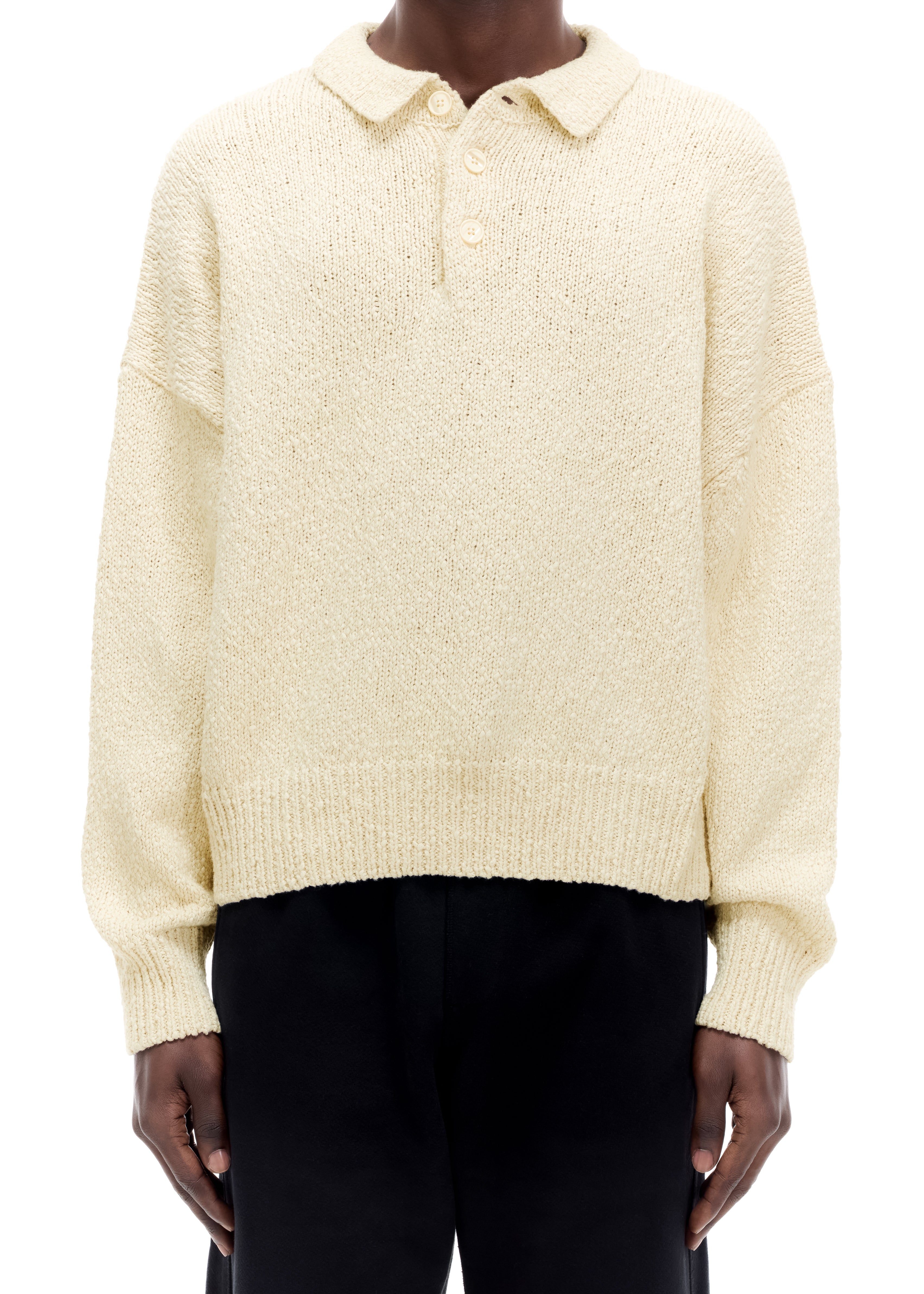 【新品】25ss h beauty&youth cotton polo knit Short-sleeve Cotton-blend Sweater-polo For Women | Factory