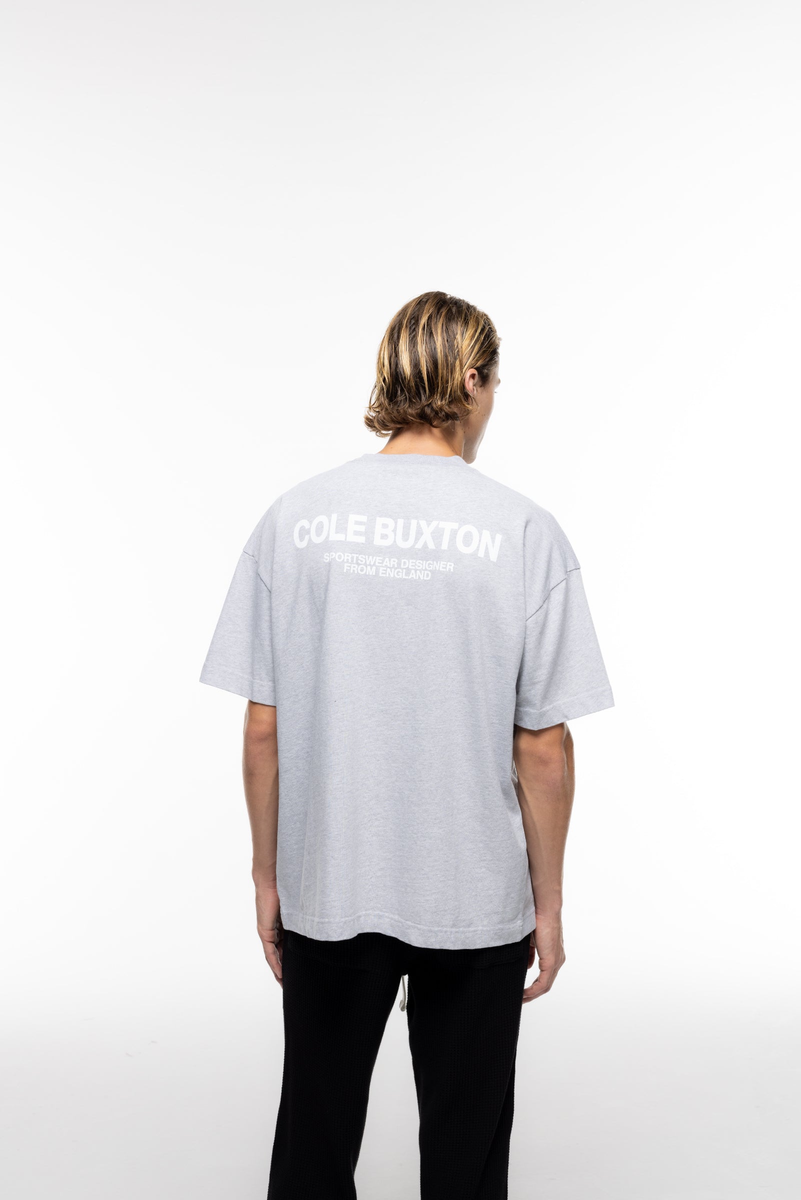 Cole Buxton | Cb Sportswear T-Shirt | Mens | Light Grey Marl